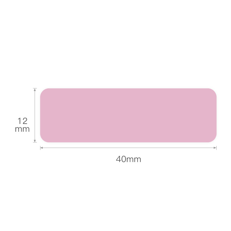 NB128 - NIIMBOT - D11 / D101 / D110 / H1S - 12 x 40 mm - 160 étiquettes thermiques - Rose uni