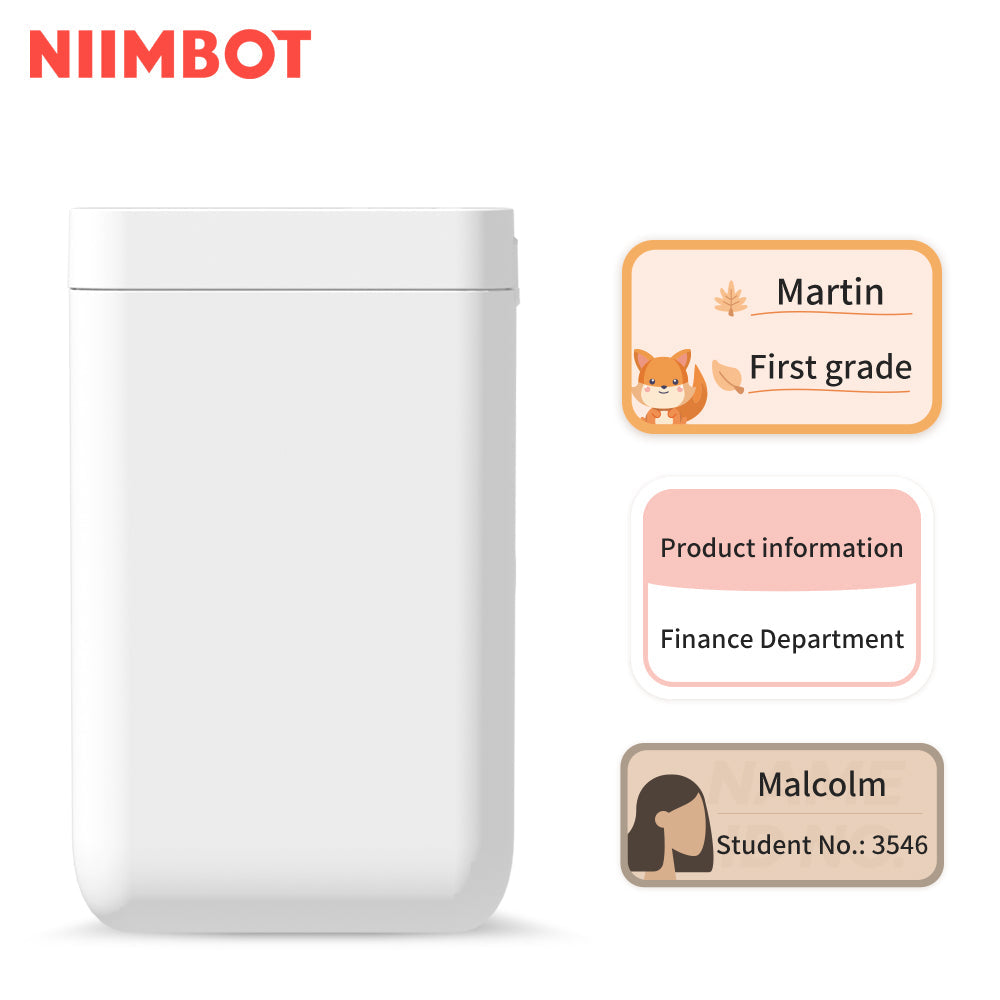 NB121 - NIIMBOT - SOLO D101 - STAMPANTE PORTATILE PER ETICHETTE BLUETOOTH CON ROTOLO DI ETICHETTE GRATUITO (VERSIONE PIÙ LARGA - 12*40 MM - BIANCO)