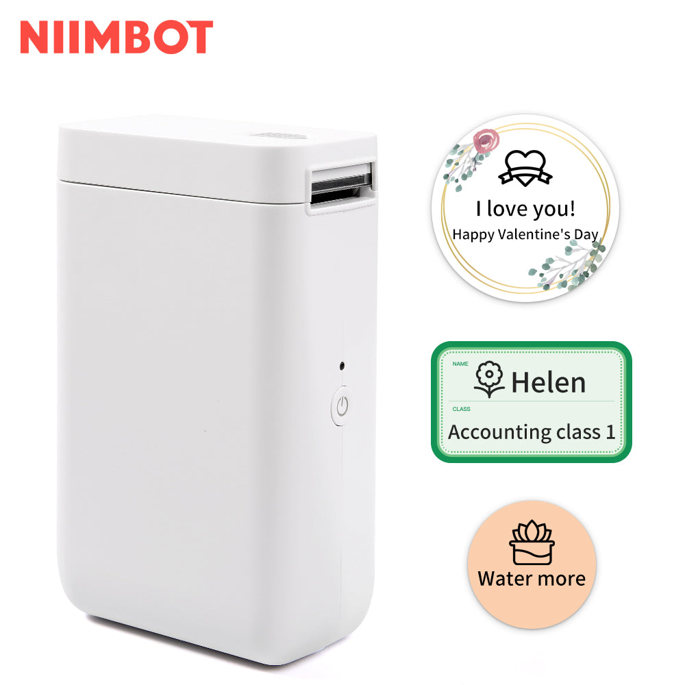 NB121 - NIIMBOT - SOLO D101 - STAMPANTE PORTATILE PER ETICHETTE BLUETOOTH CON ROTOLO DI ETICHETTE GRATUITO (VERSIONE PIÙ LARGA - 12*40 MM - BIANCO)
