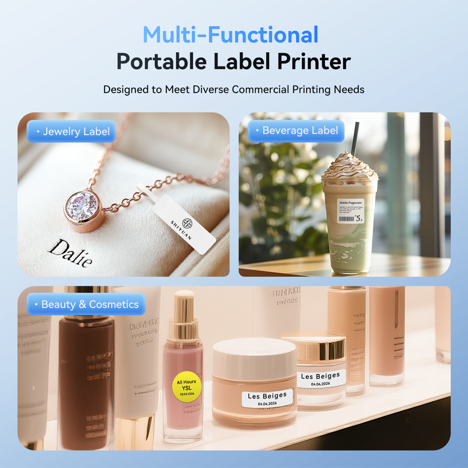 NB493 - NIIMBOT - B1 - PORTABLE THERMAL LABEL BLUETOOTH PRINTER INCL FREE WHITE LABEL (50X30MM)