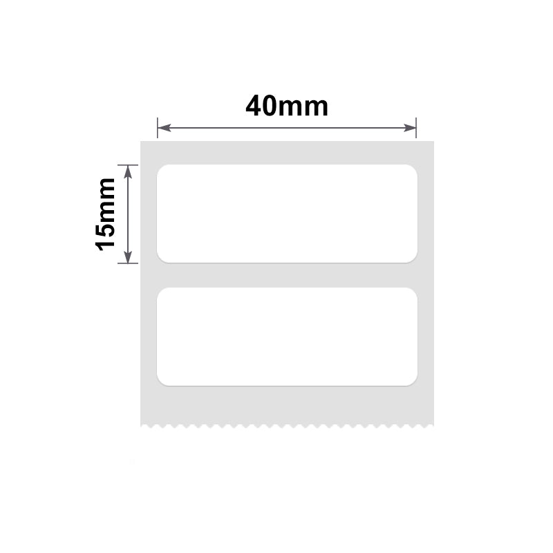 NB186 - NIIMBOT - B1 / B21 / B3S / B4 - 40X15MM/2R - 460 WHITE LABELS