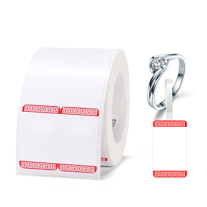 NIIMBOT - B Range - 30x70mm - Red Border Jewellery - 100 Labels