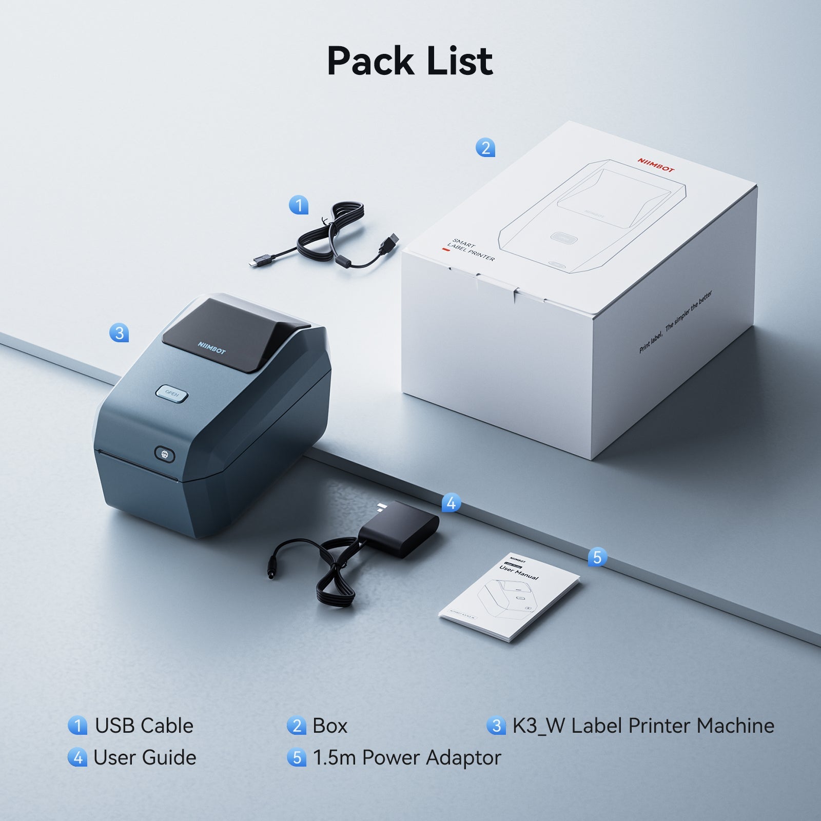 NB606 - Niimbot - K3-W - Thermal Business Bluetooth & Wifi Label Printer