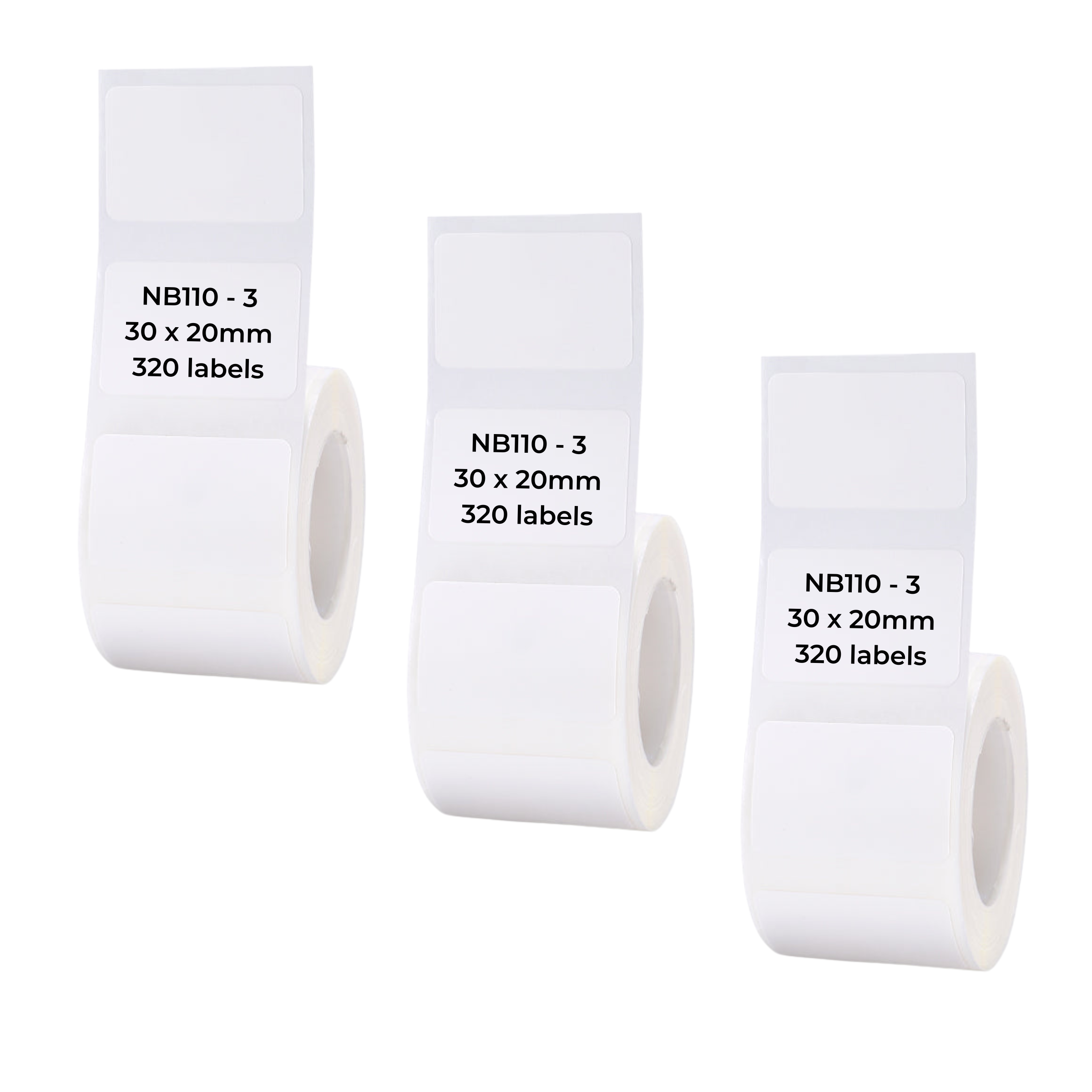 NB110 - NIIMBOT - B1 / B21 / B3S / B4 - T30X20MM - 320 ETICHETTE PER ROTOLO - BIANCO