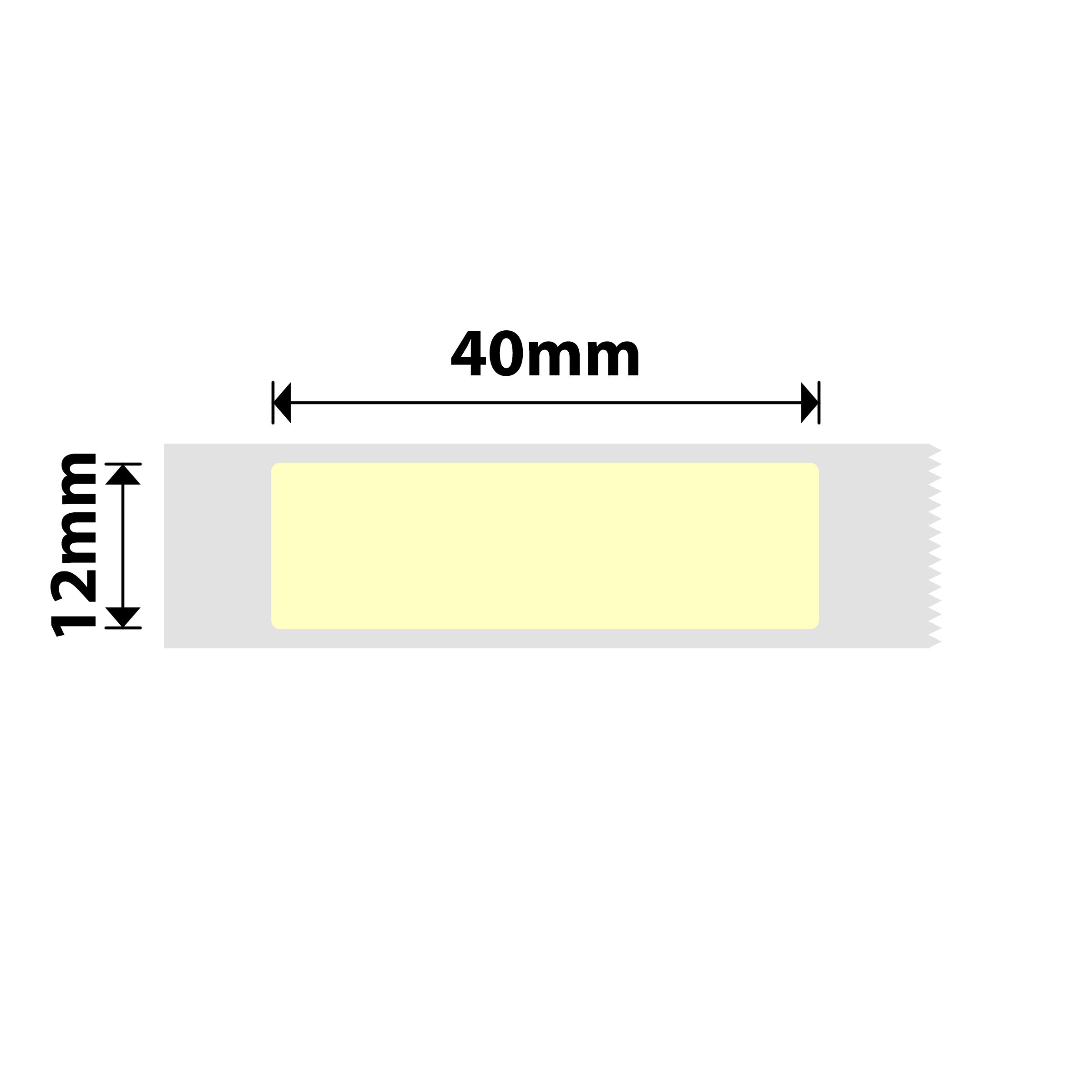 NB132 - NIIMBOT - D11 / D101 / D110 / H1S - 12 x 40 mm - 160 étiquettes thermiques - Jaune clair uni