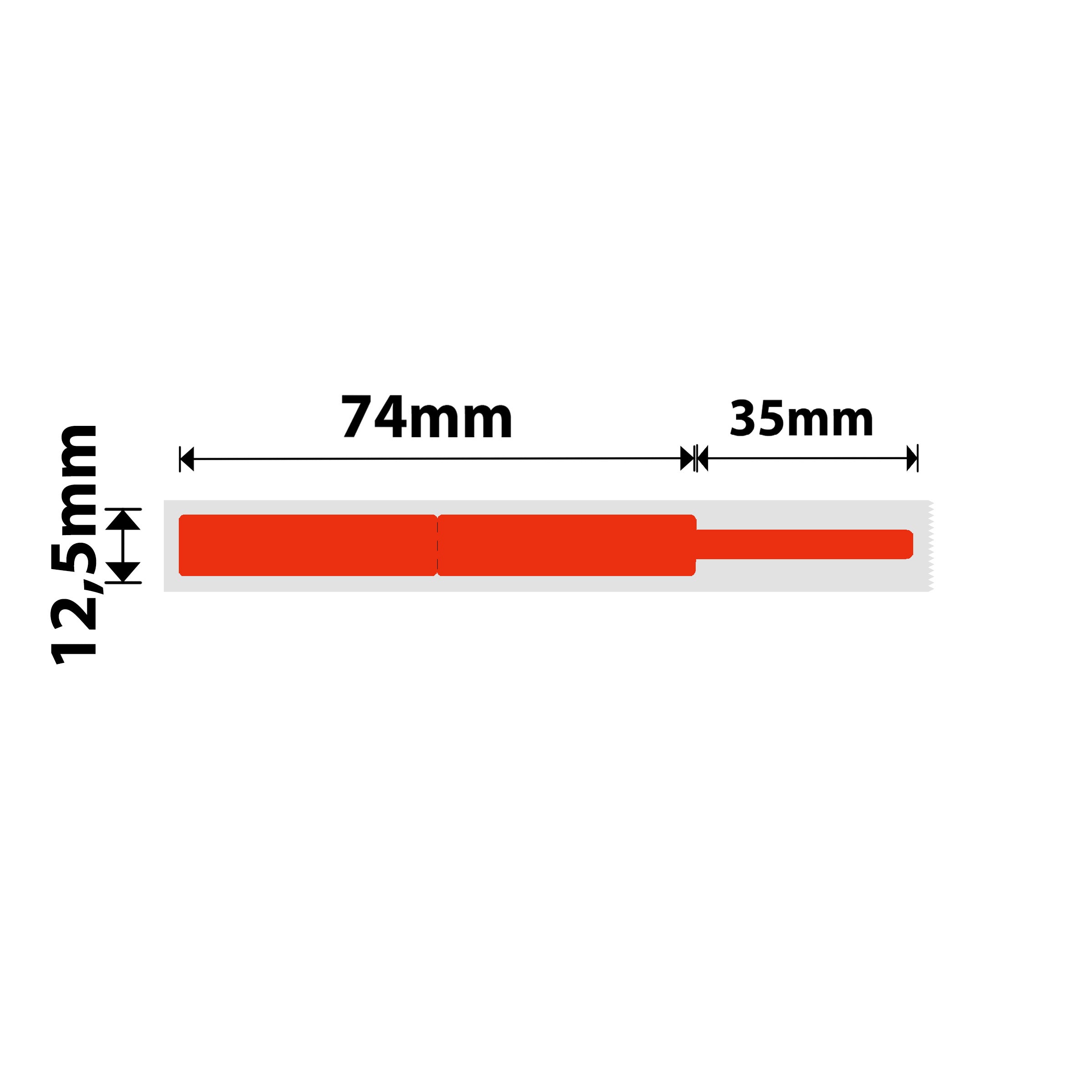 NB141 - NIIMBOT - D11 / D101 / D110 / H1S - 12.5X109MM - 65 RED CABLE LABELS