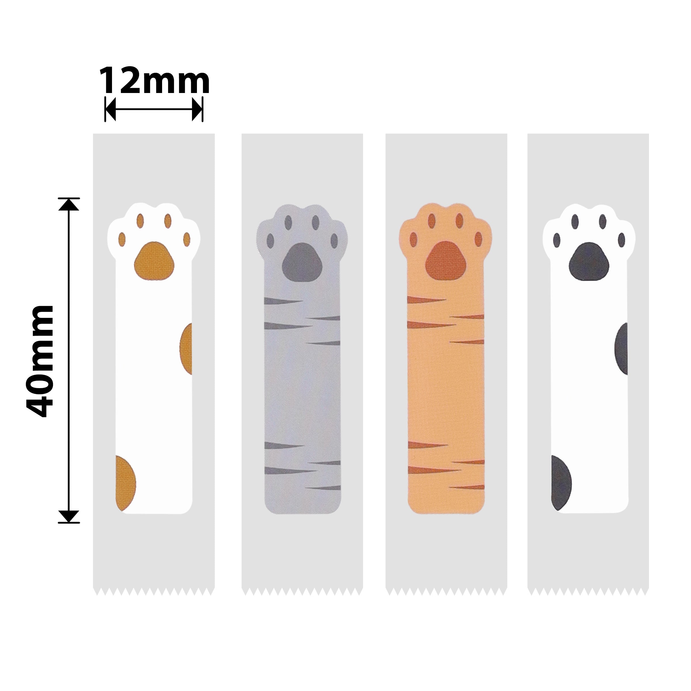 NB145 - NIIMBOT - D11 / D101 / D110 / H1S - 12X40MM - 160 CAT PAW LABELS