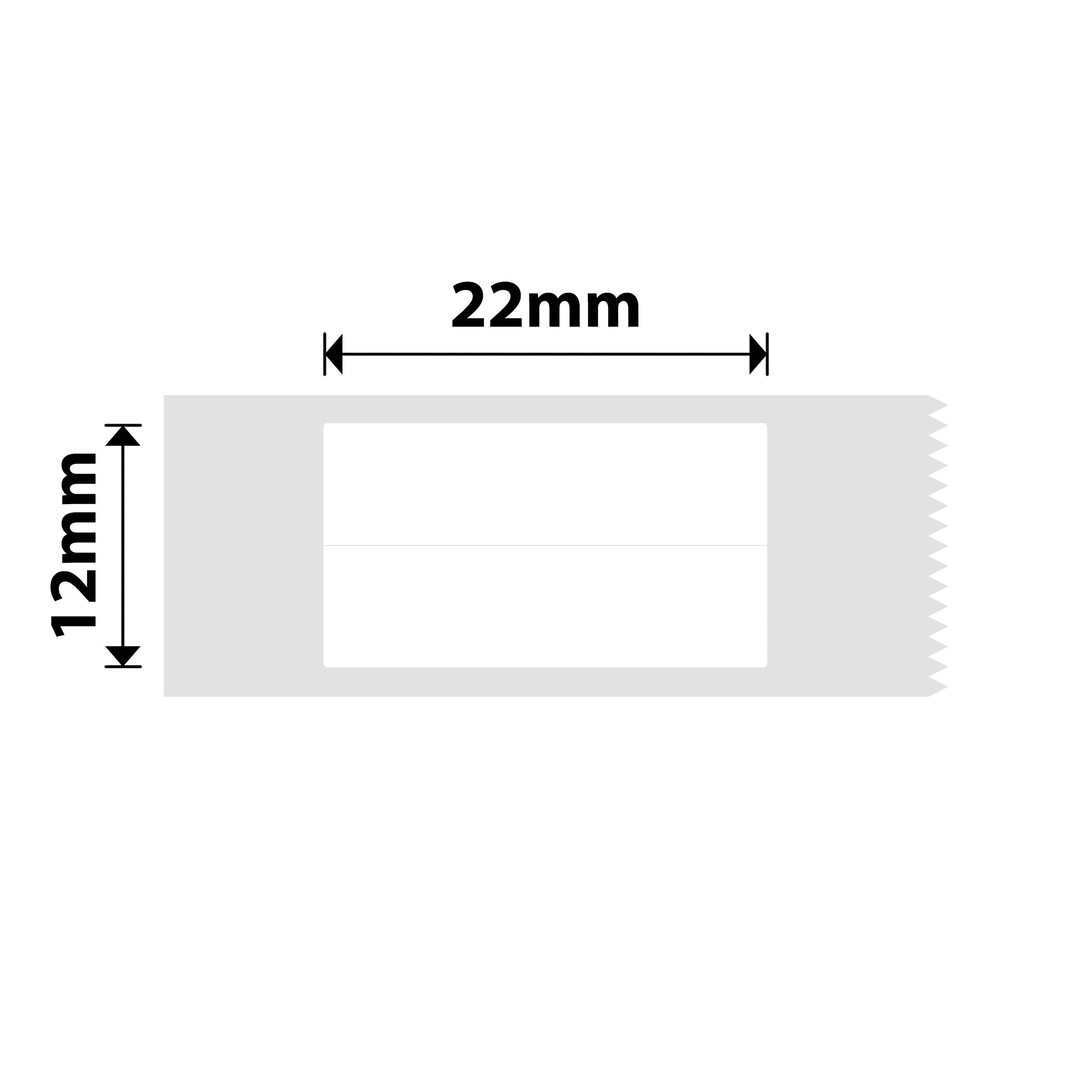 NB149 - NIIMBOT - D11 / D101 / D110 / H1S - 12X22MM - 260 WHITE SPLIT LABELS