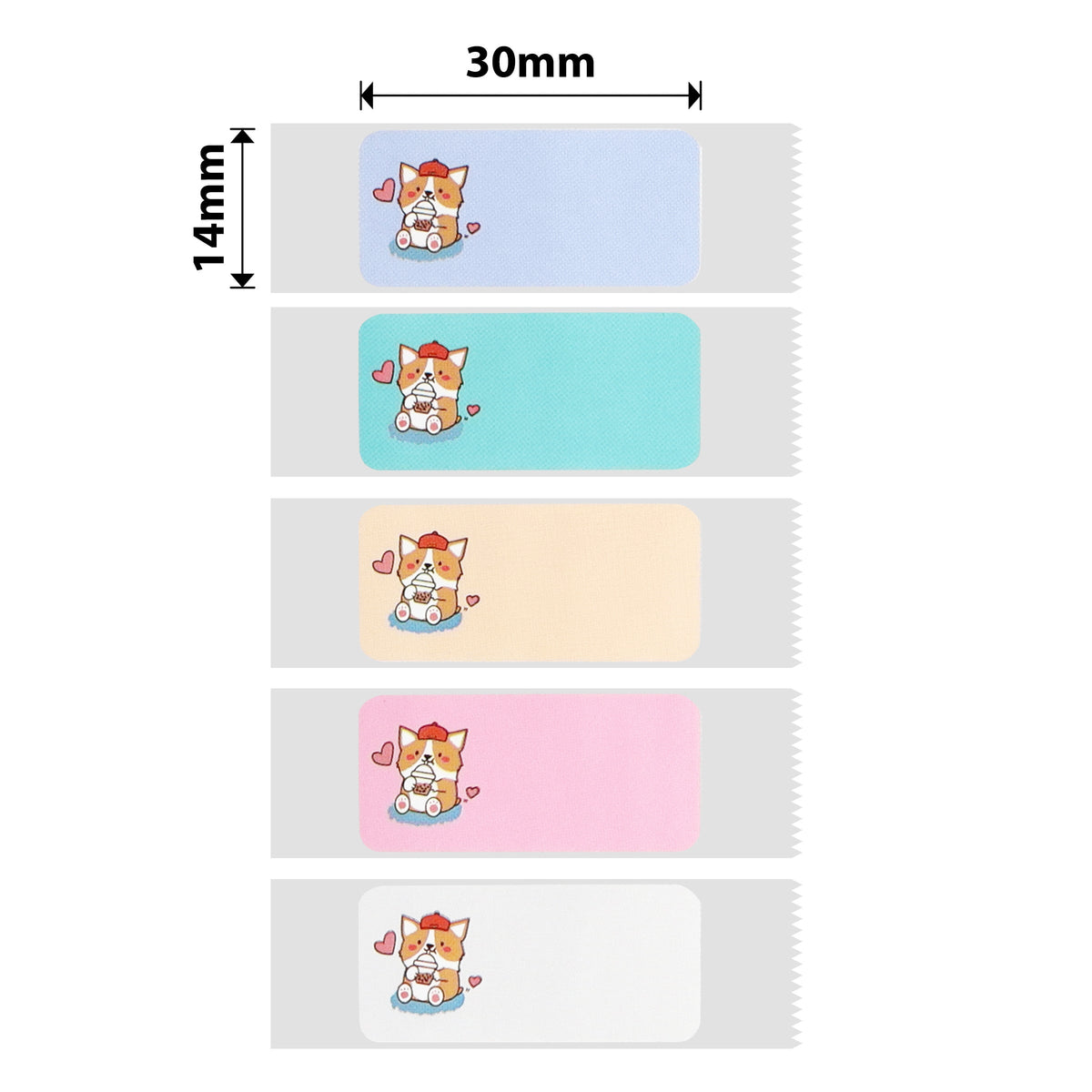 NIIMBOT - D Range - 14x30mm - Cute Corgi - 195 Labels