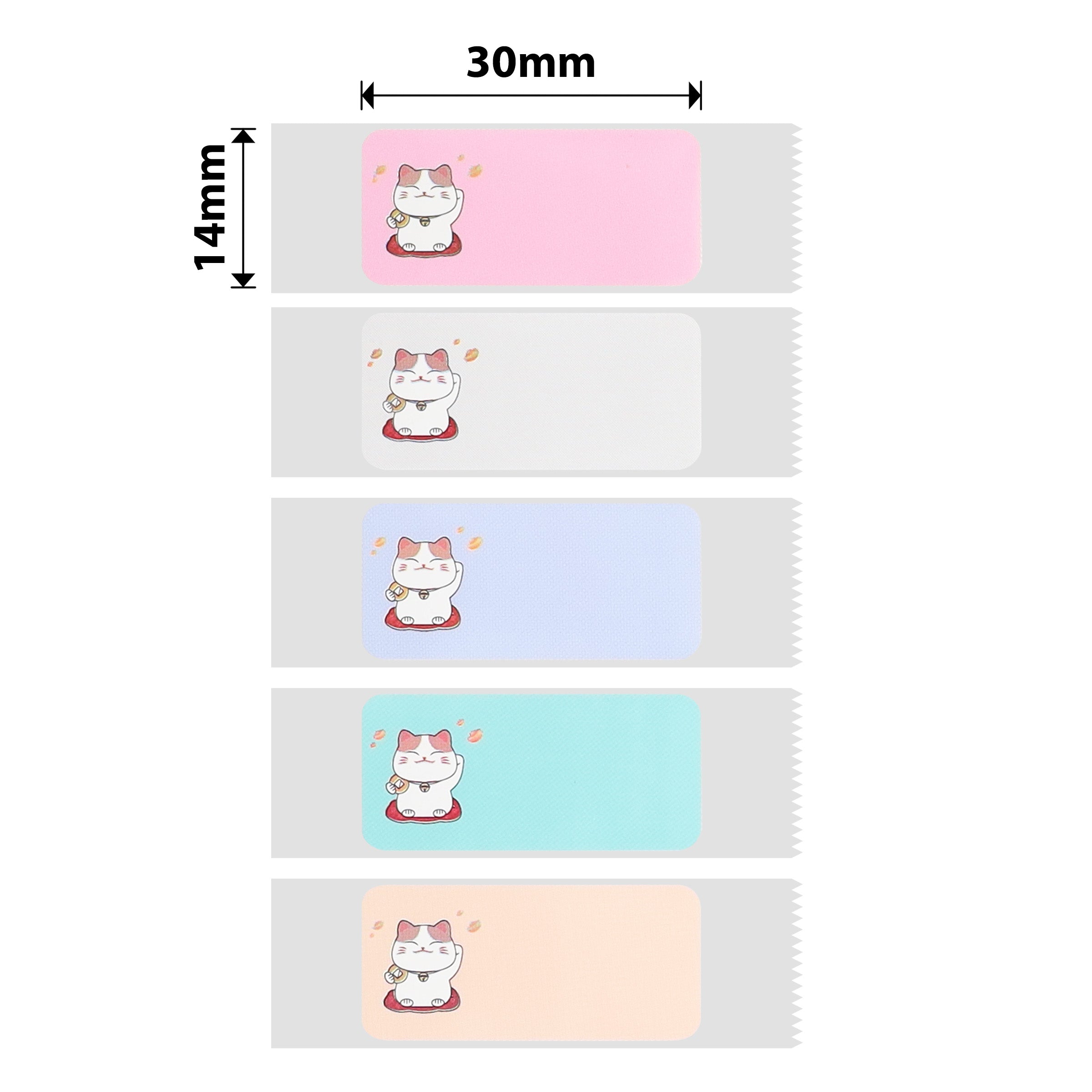 NB157 - NIIMBOT - D11 / D101 / D110 / H1S - 14X30MM - 210 FORTUNE CAT LABELS