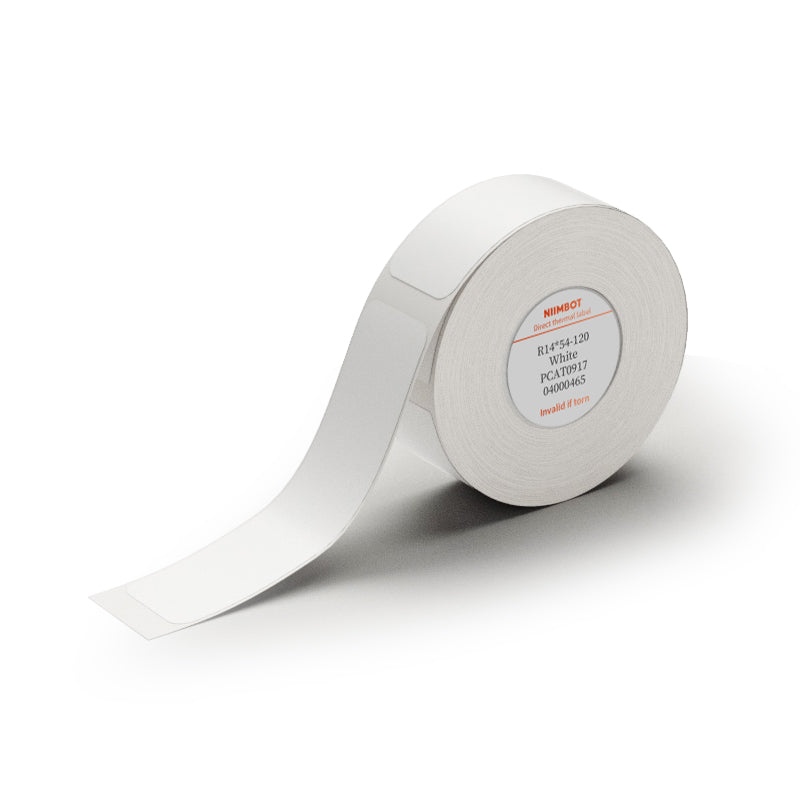 NB166 - NIIMBOT - D11 / D101 / D110 / H1S - 14 x 54 mm - 120 étiquettes par rouleau - Blanches
