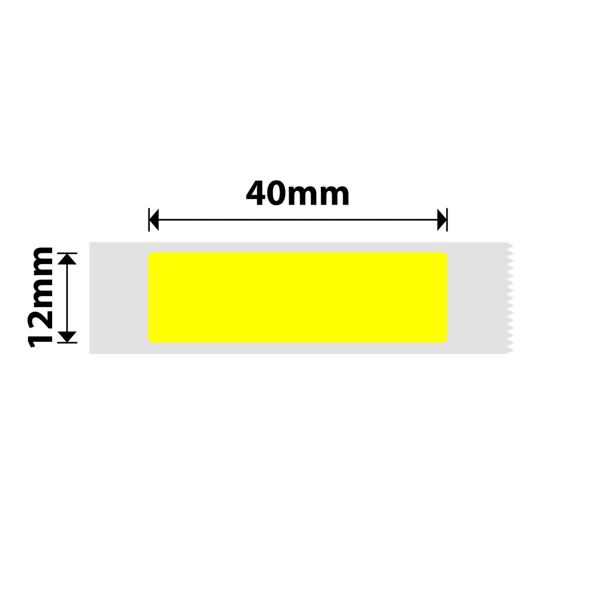 NB171 - NIIMBOT - D11 / D101 / D110 / H1S - 12X40MM - 160 ETICHETTE TERMICHE - GIALLO BRILLANTE