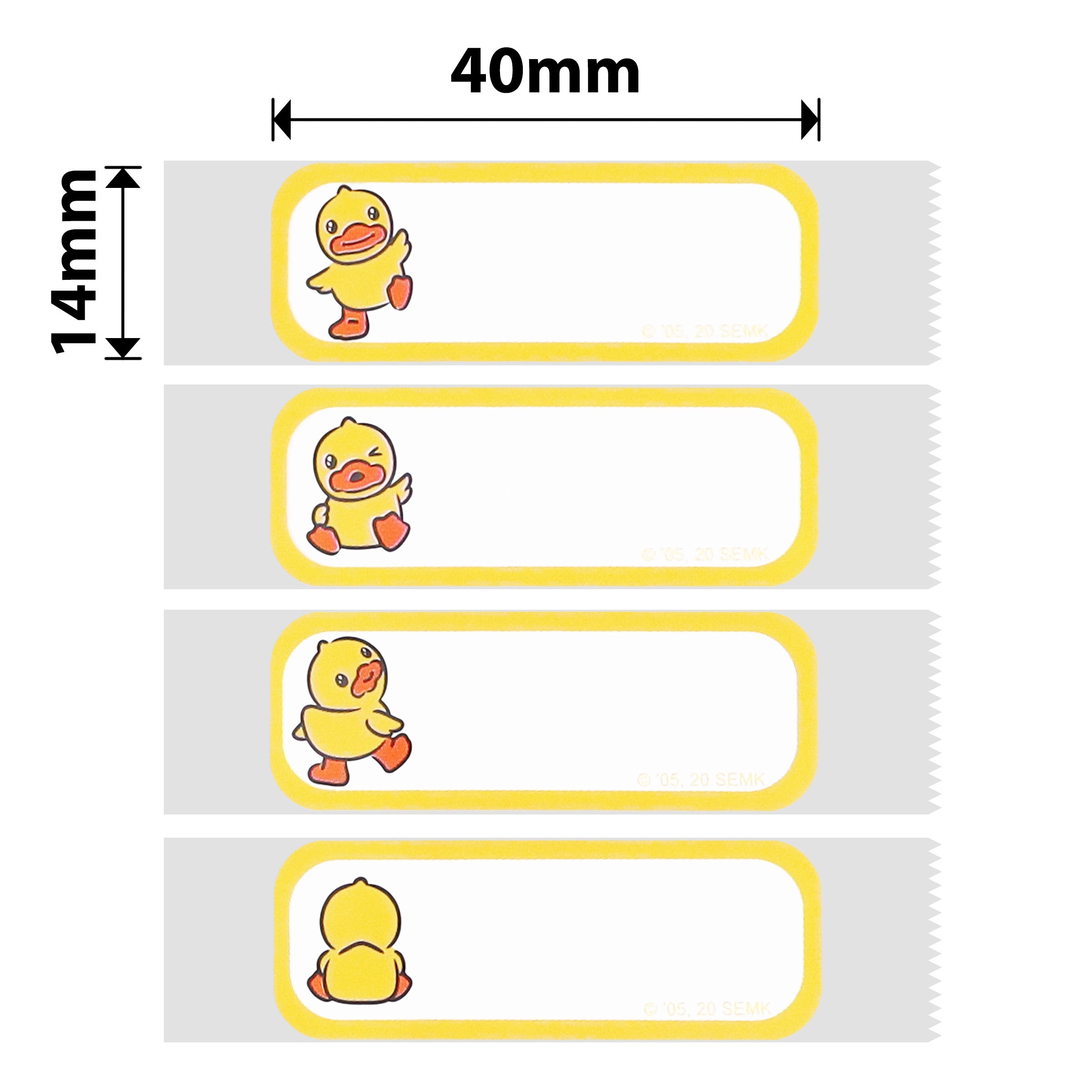 NB176 - NIIMBOT - D11 / D101 / D110 / H1S - 14X40MM - 160 HAPPY DUCK LABELS