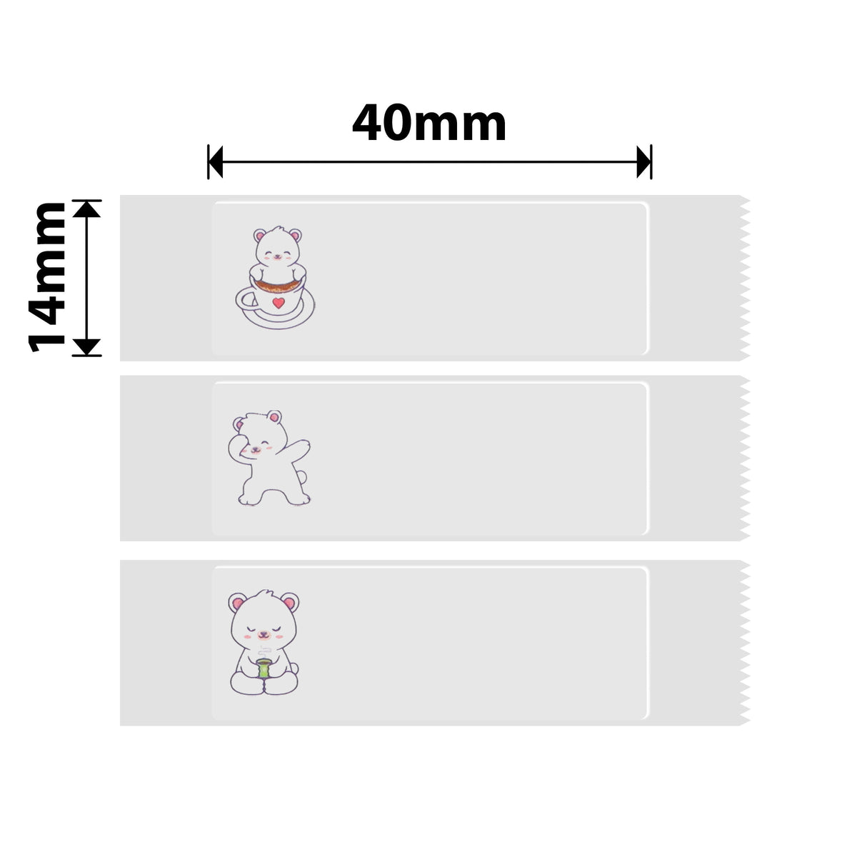 NIIMBOT - N1 - 14x40mm - Bear Transparent - 150 Labels