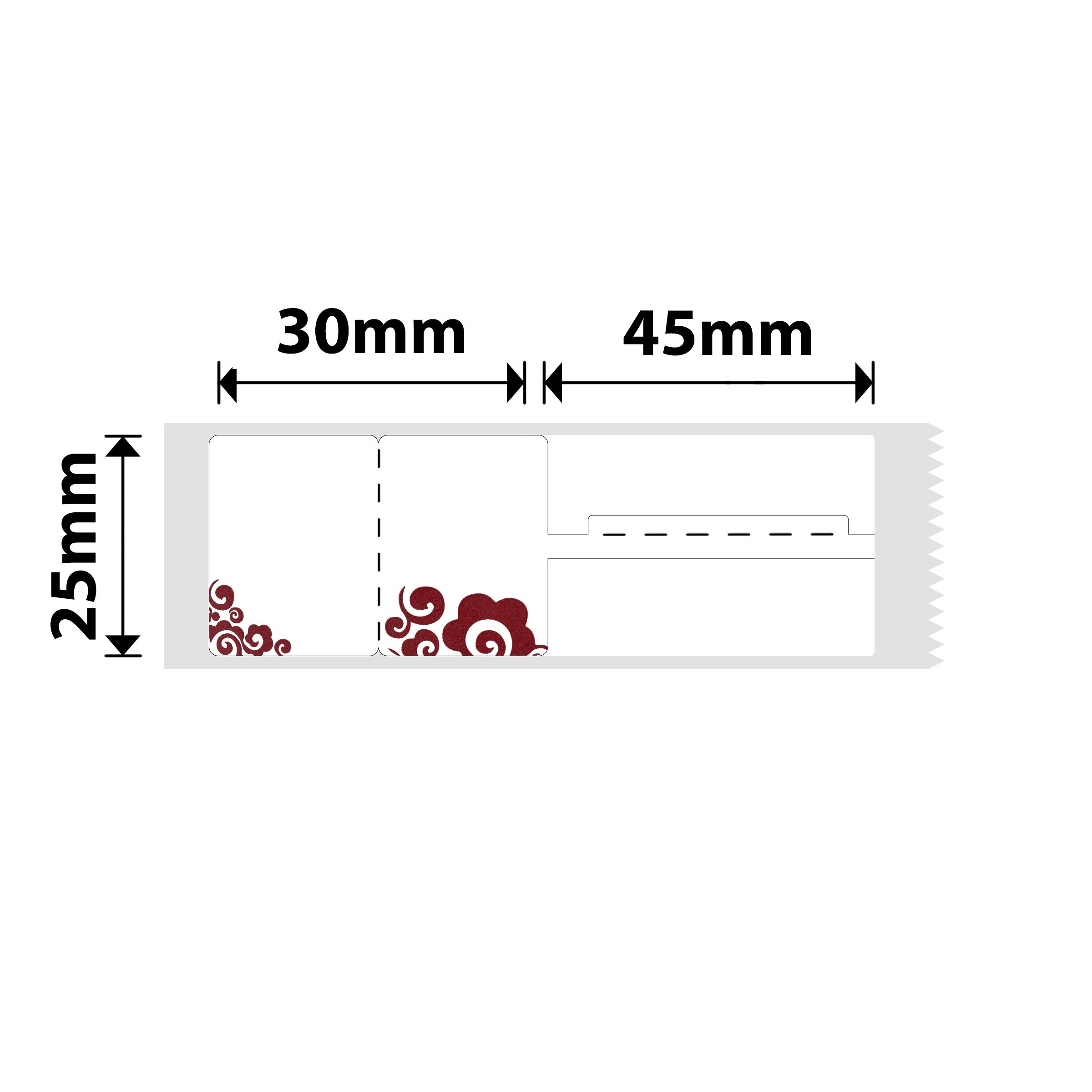 NB206 - NIIMBOT - B1 / B21 / B3S / B4 - 25X75MM - 100 DEEP RED CABLE LABELS