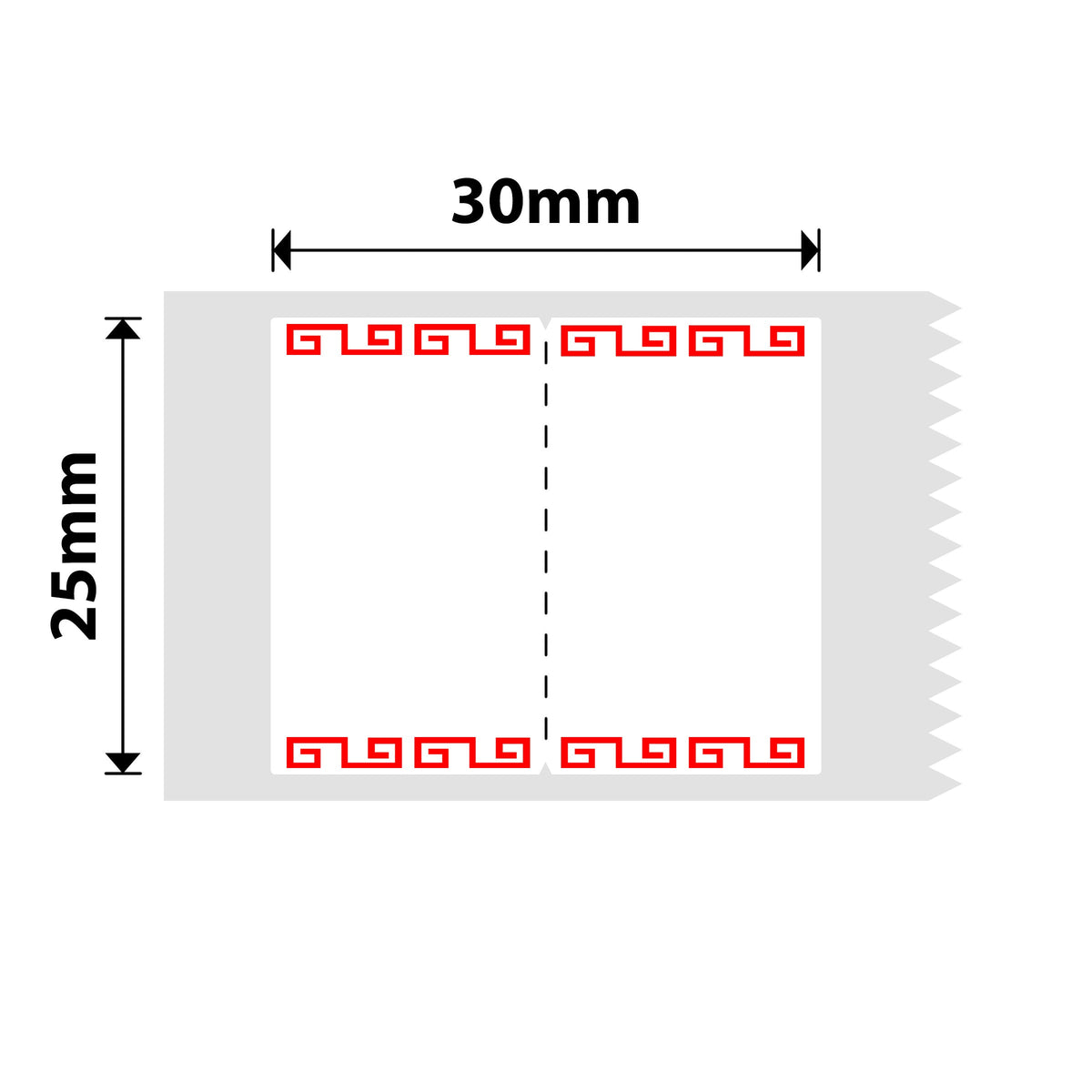 NIIMBOT - B Range - 25x30mm - Azalea Red - 230 Labels