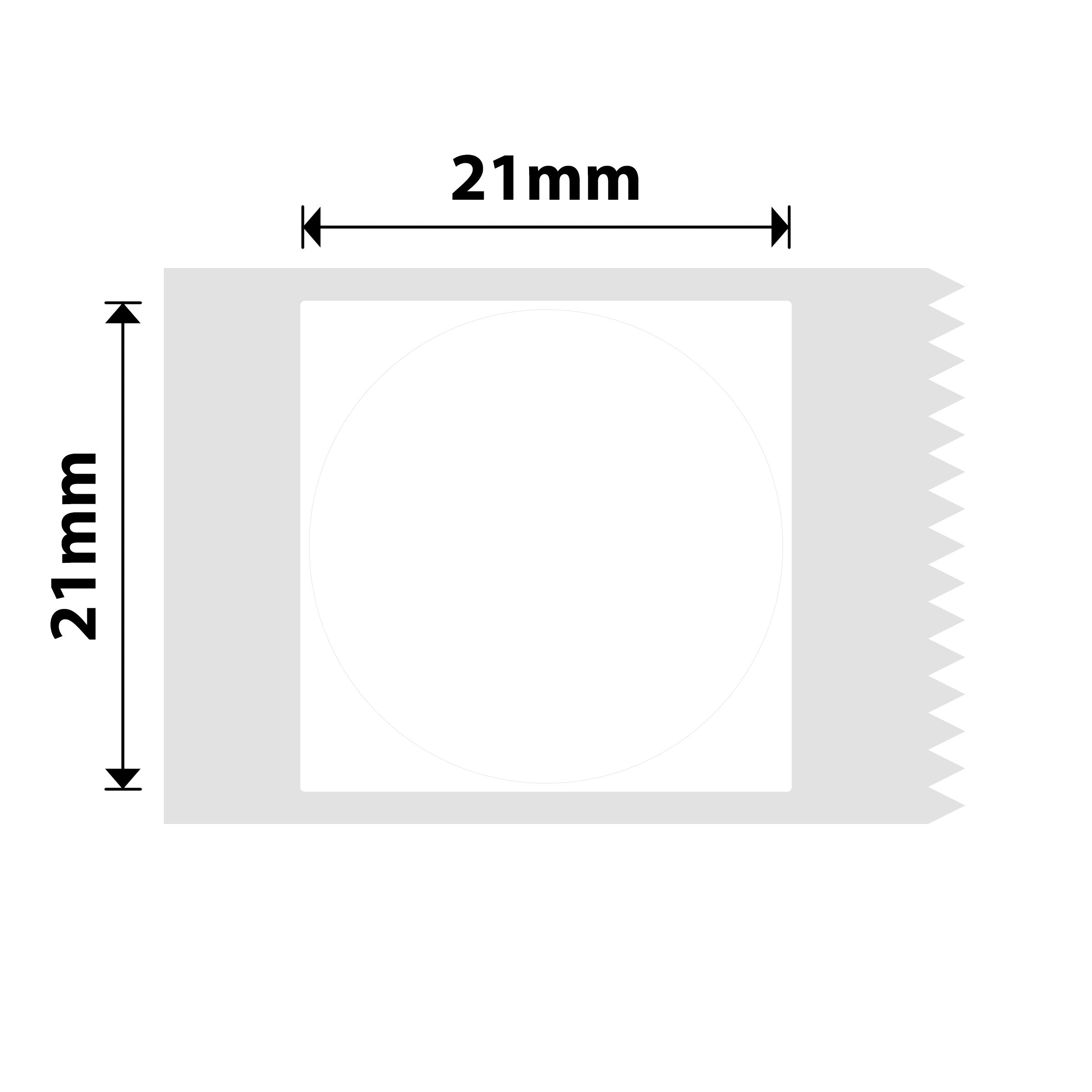 NB218 - NIIMBOT - B1 / B21 / B3S / B4 - 21 x 21 mm - 300 étiquettes par rouleau - rondes - blanches