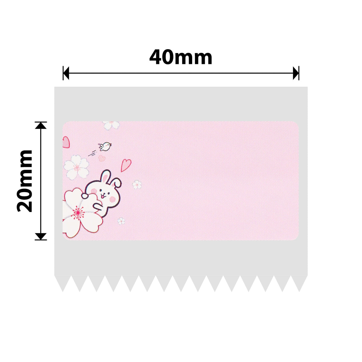 NIIMBOT - B Range - 40x20mm - Pink Rabbit - 320 Labels