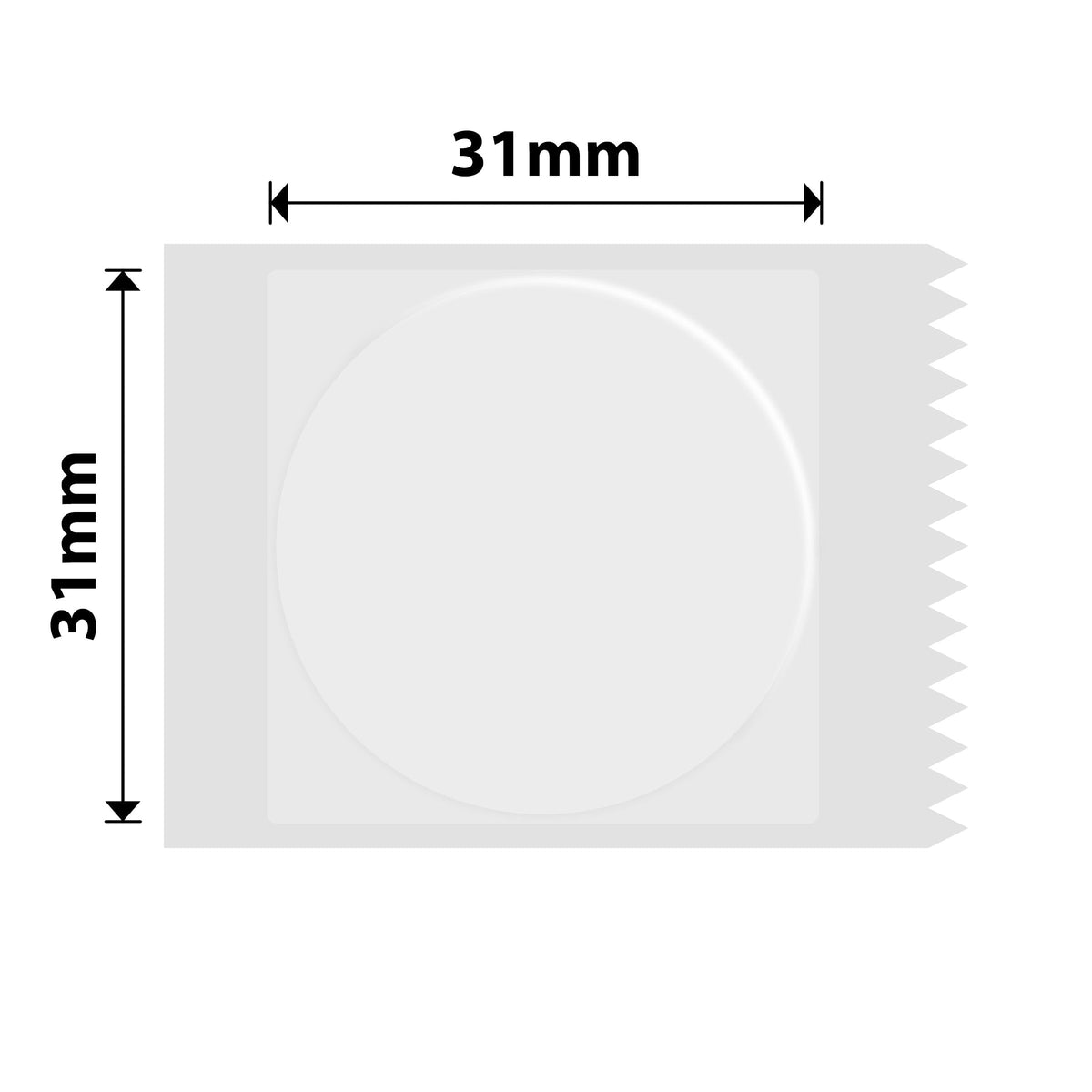 NIIMBOT - B Range - 31x31mm - Transparent Round - 210 Labels