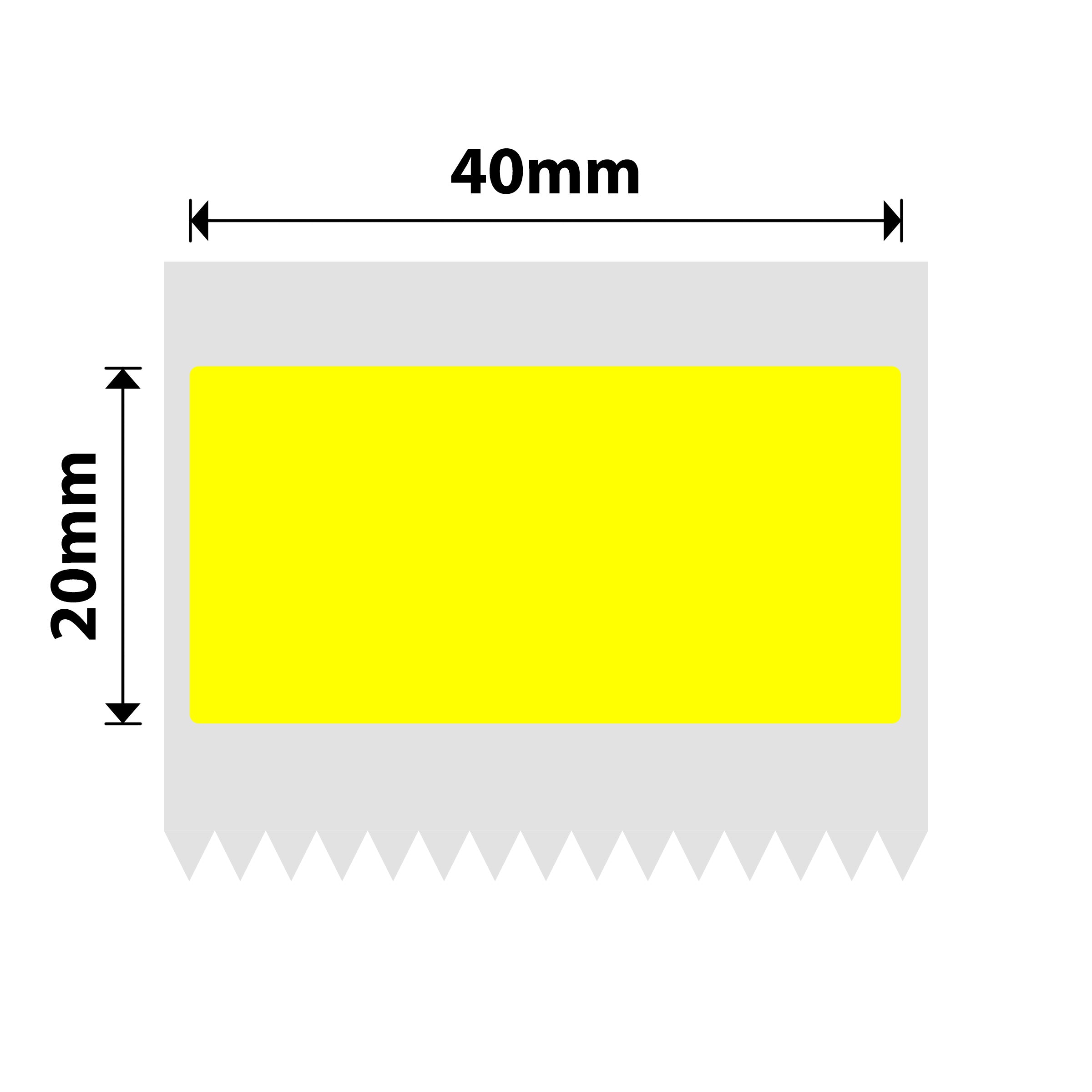 NB231 - NIIMBOT - B1 / B21 / B3S / B4 - 40X20MM - 320 ÉTIQUETTES THERMIQUES JAUNES