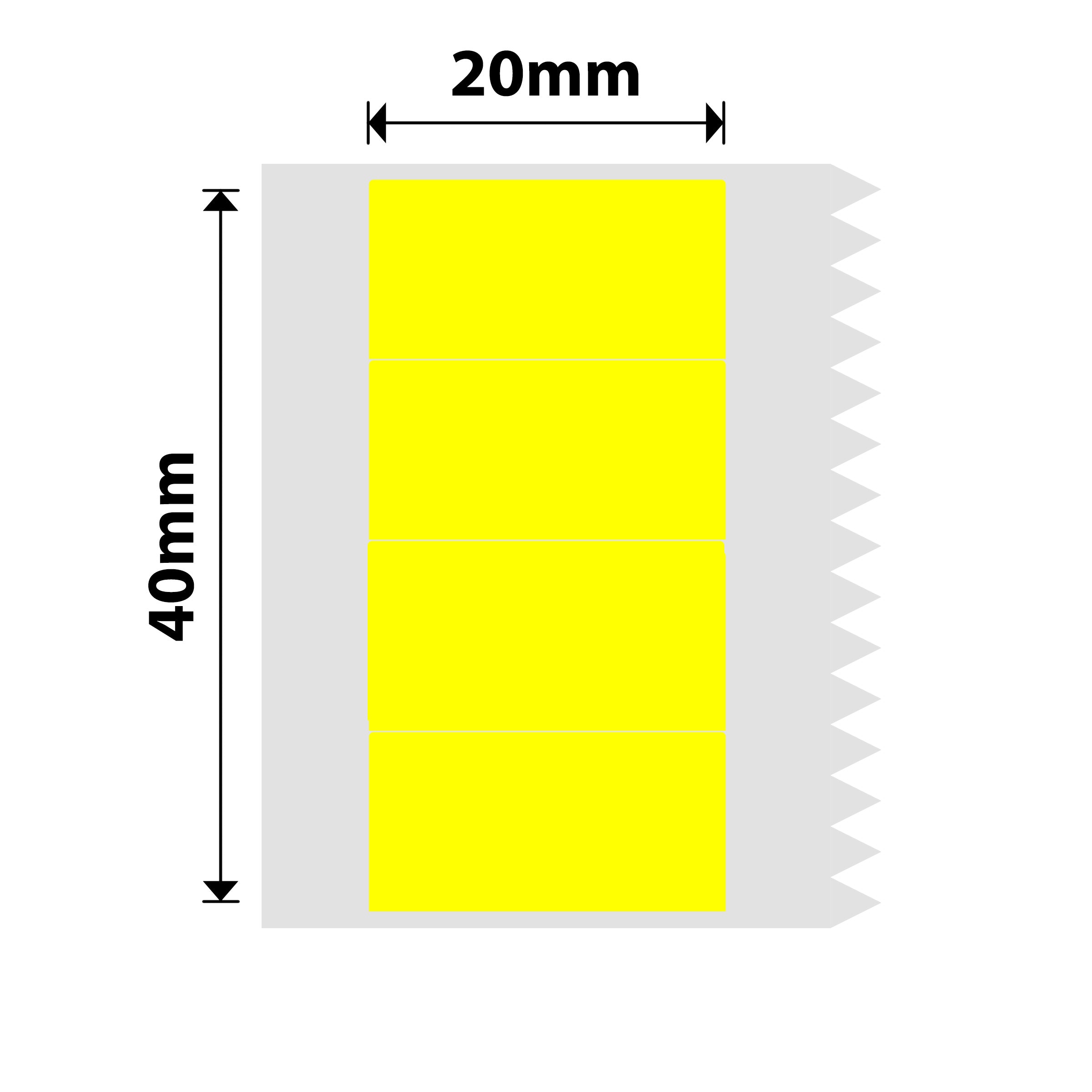 NB235 - NIIMBOT - B1 / B21 / B3S / B4 - 40X20MM - (10X20X4) - 300 YELLOW LABELS