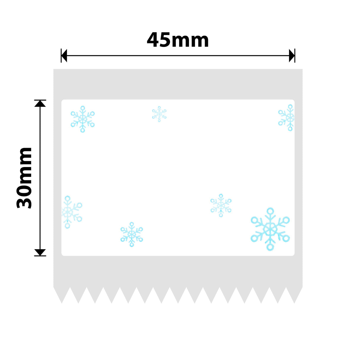 NB238 - NIIMBOT - B1 / B21 / B3S / B4 - 45X30MM - 230 ETICHETTE PER ROTOLO - DESIGN BLU NEVE