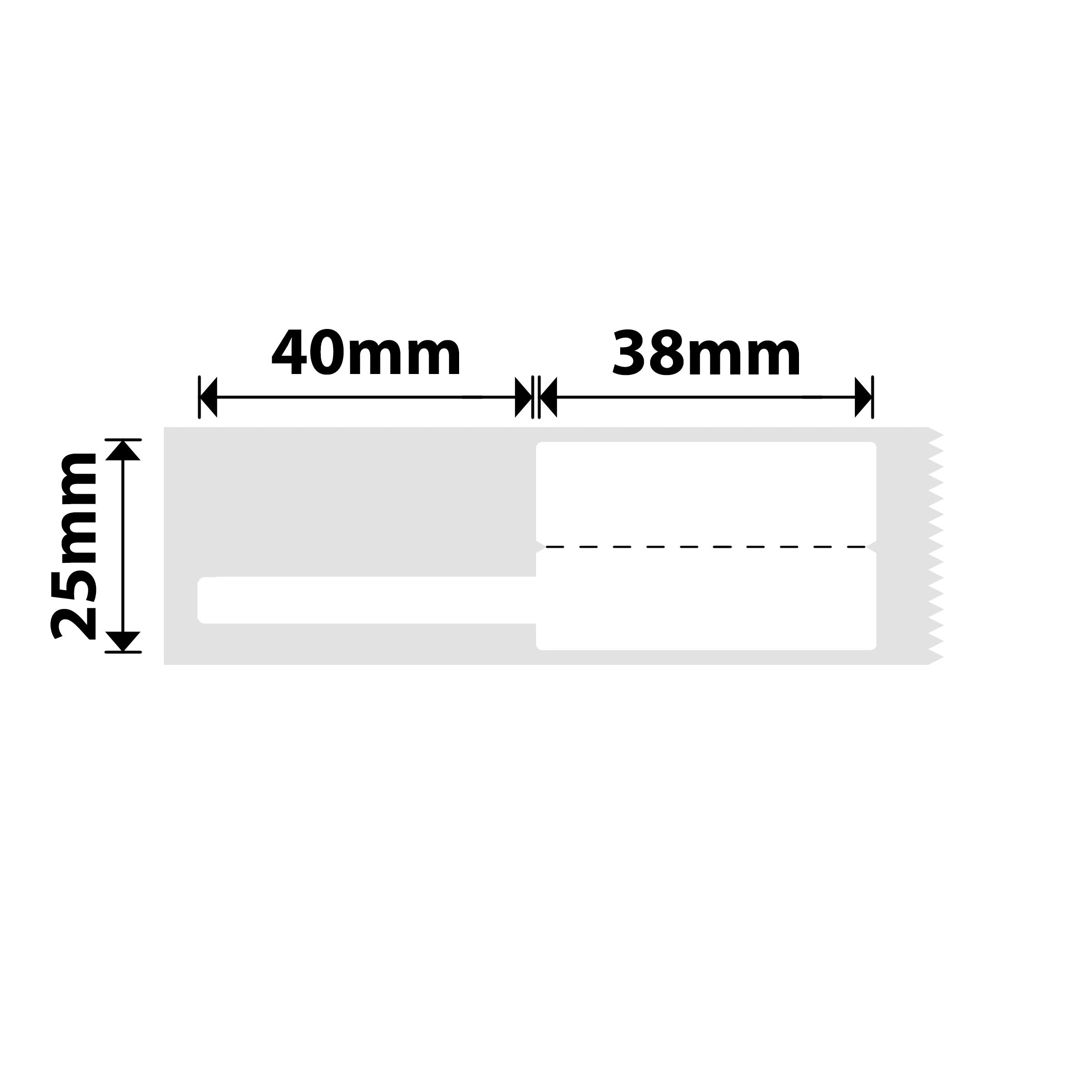 NB246 - NIIMBOT - B1 / B21 / B3S / B4 - 25X78MM - 100 WHITE CABLE LABELS