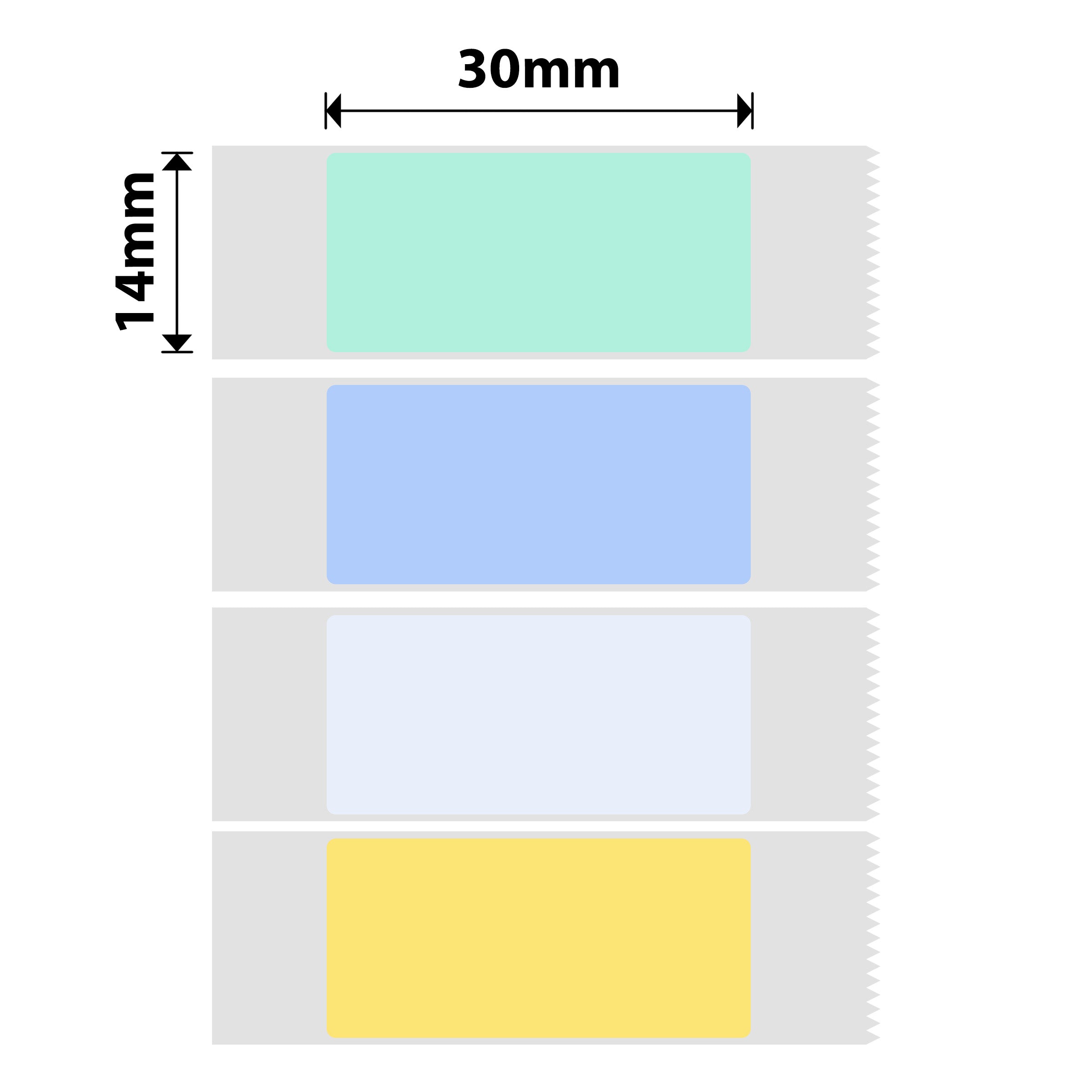 NB281 - NIIMBOT - D11 / D101 / D110 / H1S - 14X30MM - 210 CORNFIELD 4 COLOURS LABELS