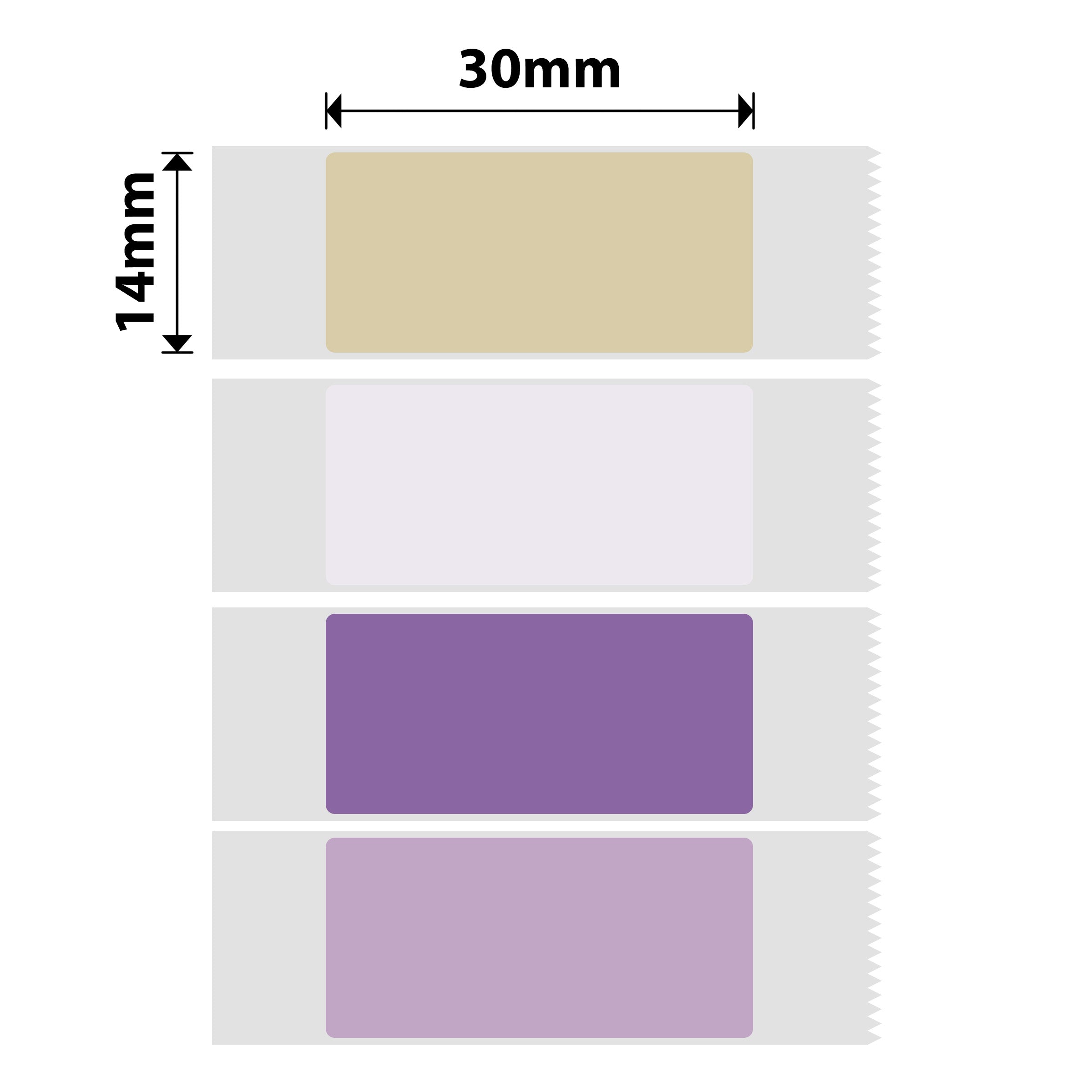 NB282 - NIIMBOT - D11 / D101 / D110 / H1S - 14X30MM - 210 DREAM PARK 4 COLOURS LABELS