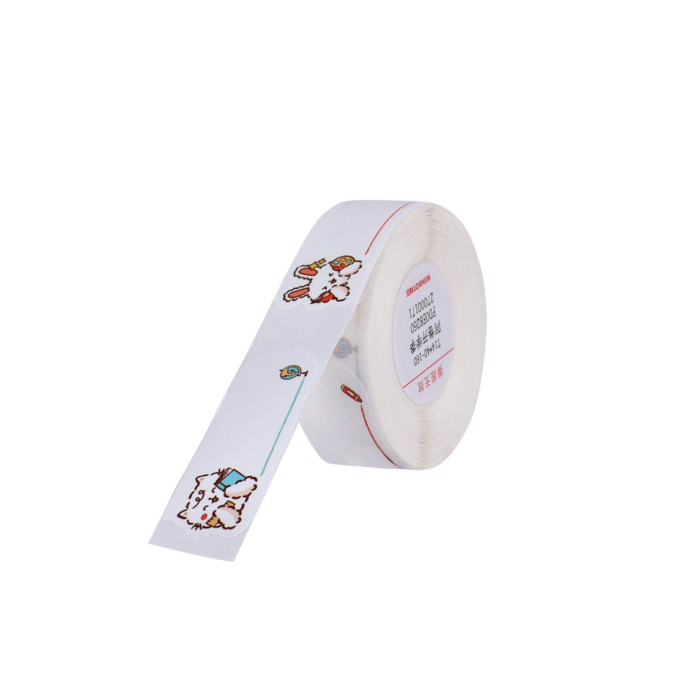 NB298 - NIIMBOT - D11 / D101 / D110 / H1S - R14 x 40 mm - 160 étiquettes par rouleau - Motif lapin d'école