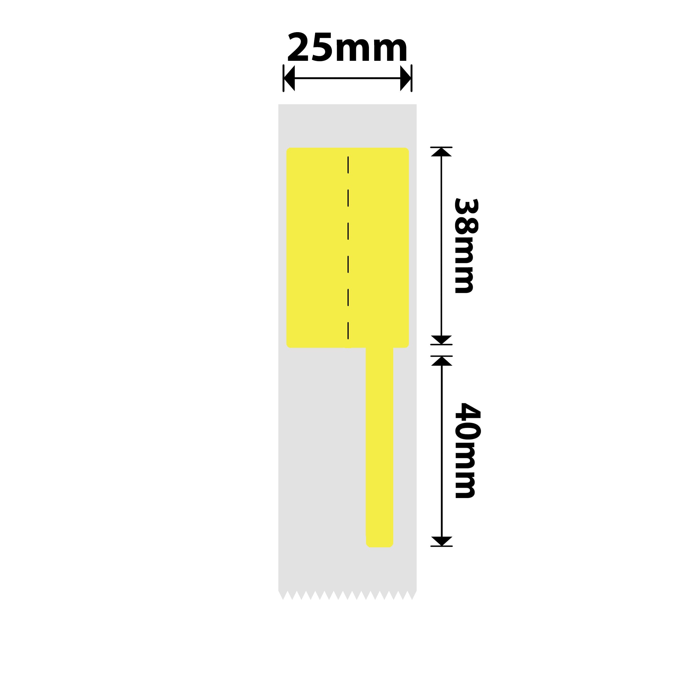 NB381 - NIIMBOT - D101 ONLY - 25X78MM - 90 YELLOW CABLE LABELS