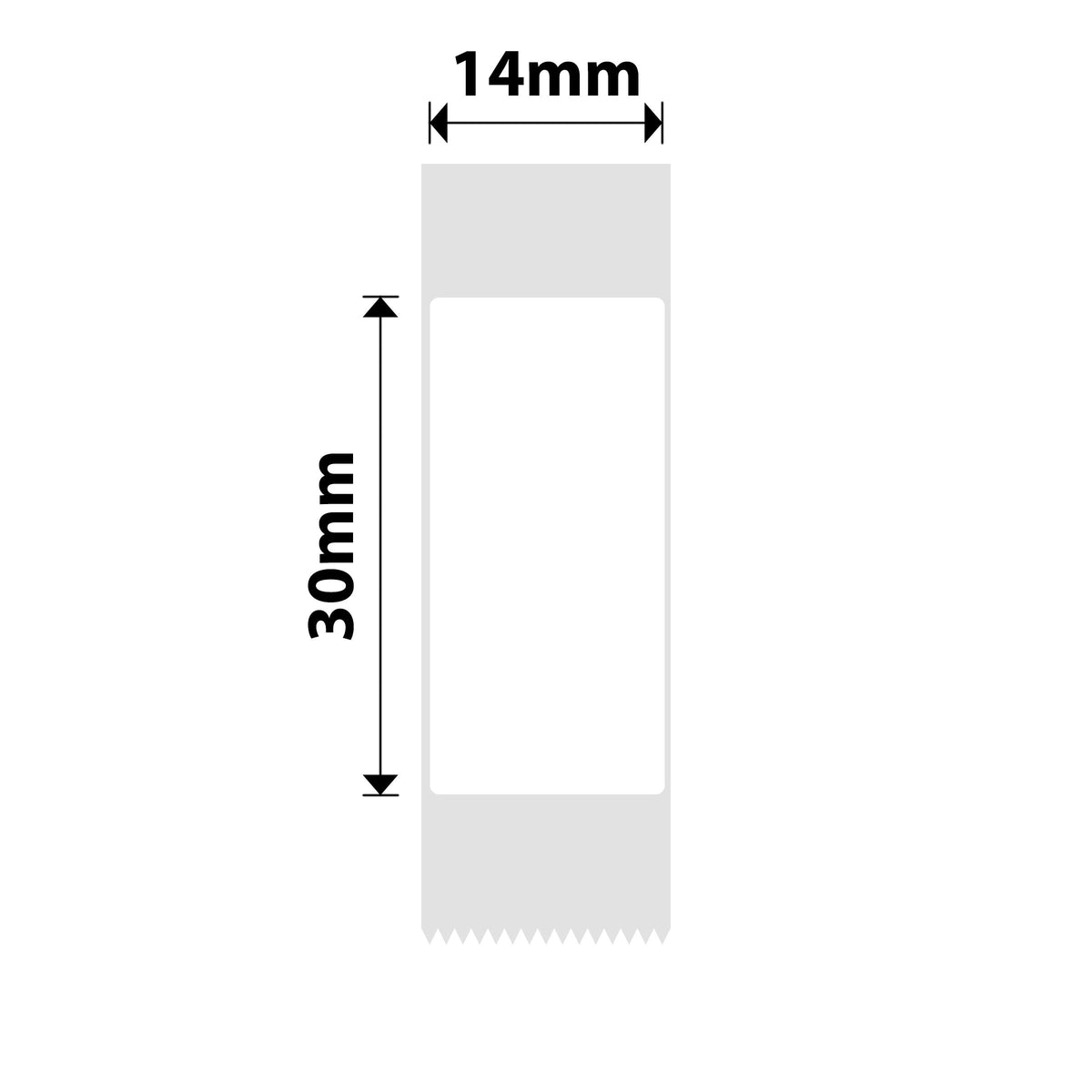 NB387 - NIIMBOT - B18 / N1 - EW14X30mm - 190 ÉTIQUETTES PAR ROULEAU - BLANC