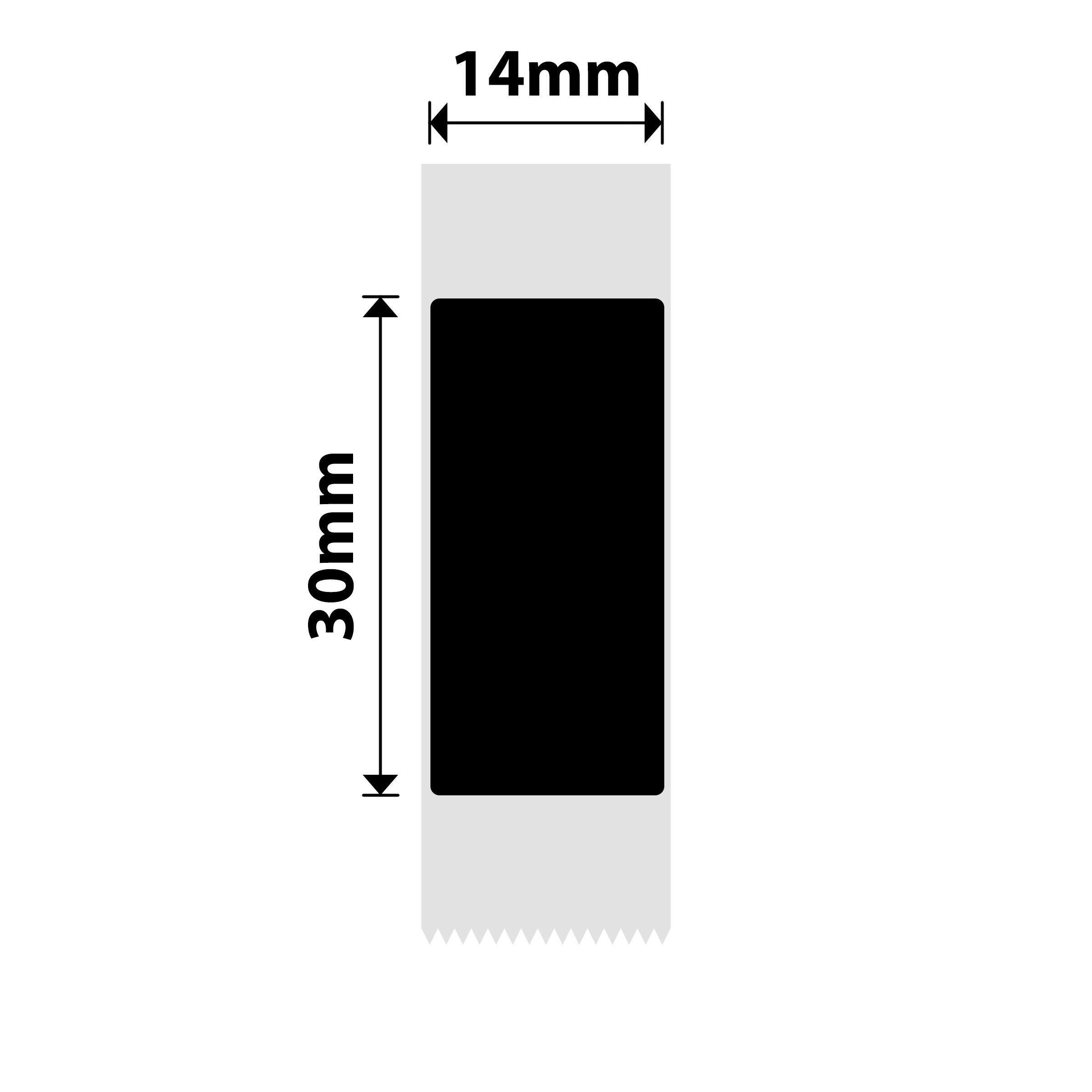 NB390 - NIIMBOT - B18 / N1 - EW14X30mm - 190 ETICHETTE PER ROTOLO - NERO