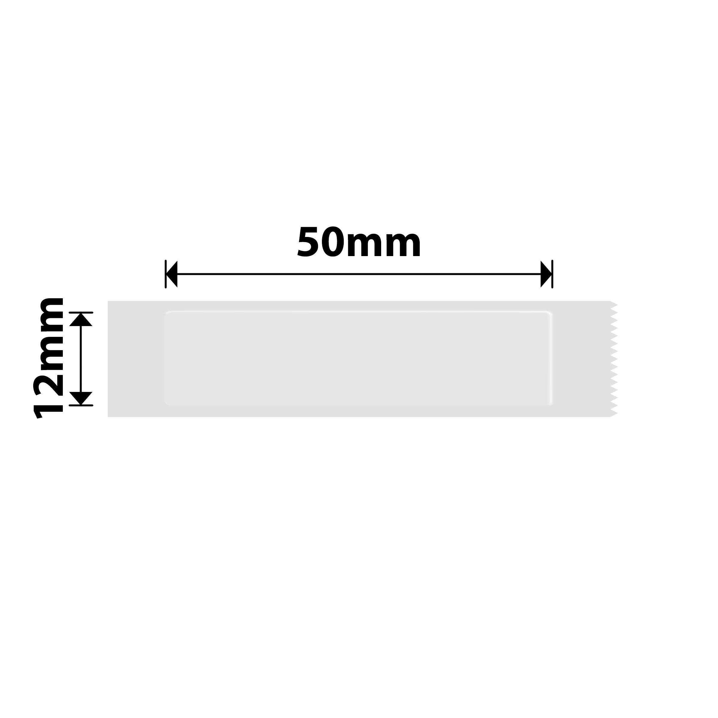 NB392 - NIIMBOT - B18 / N1 - ET12X50MM - 125 ÉTIQUETTES PAR ROULEAU - TRANSPARENTES