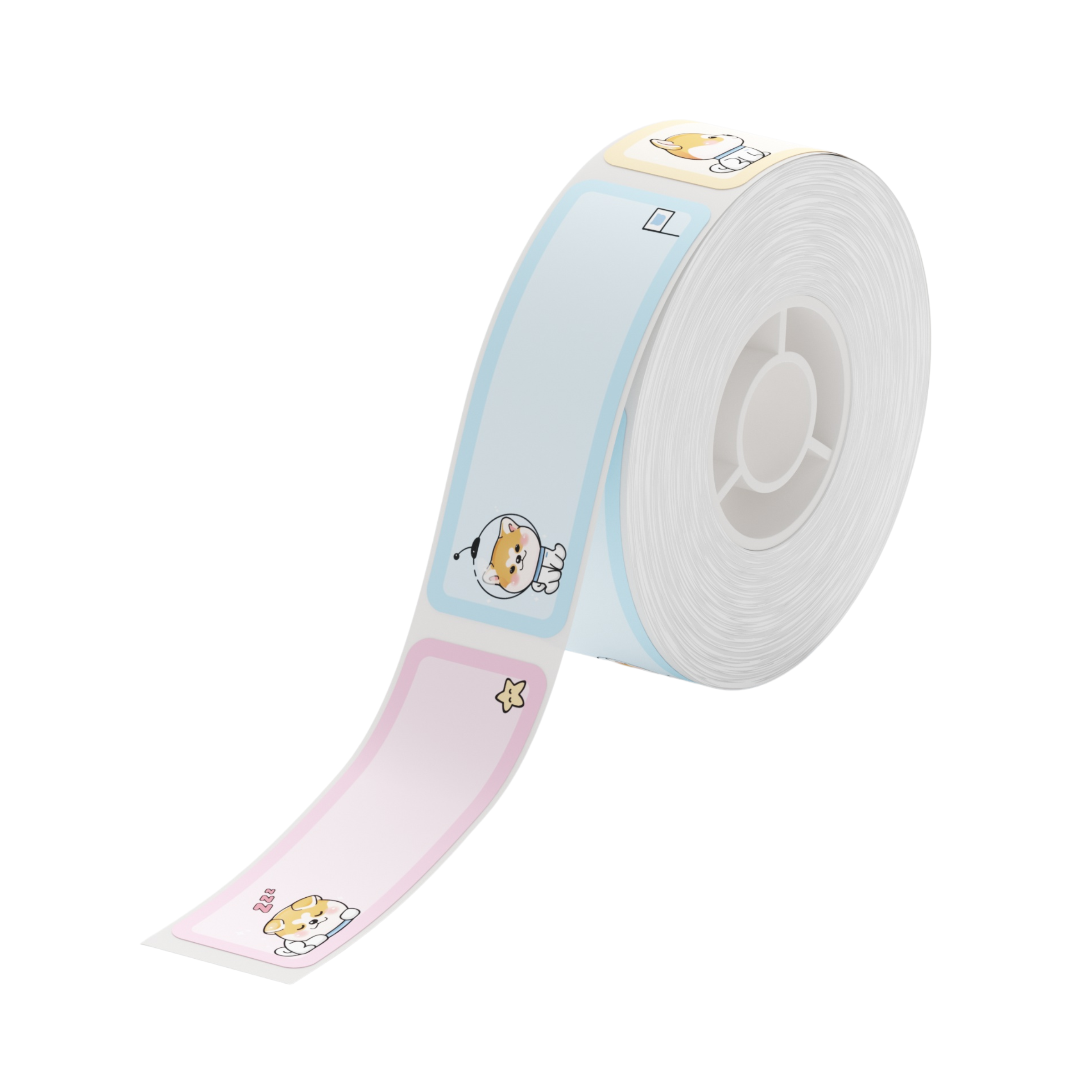 NB292 - NIIMBOT - D11 / D101 / D110 / H1S - R14 x 40 mm - 160 étiquettes par rouleau - Motif « Chiot rêveur »
