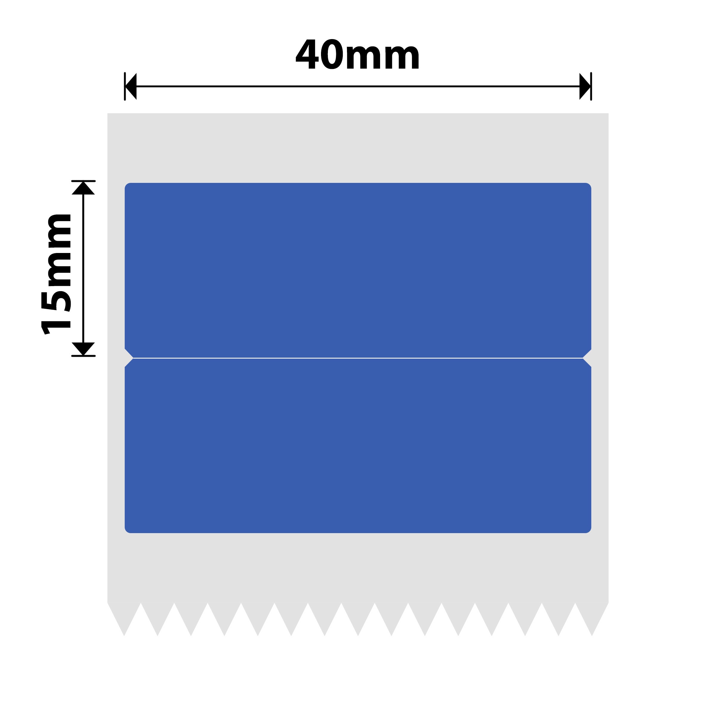 NIIMBOT - B Range - 40x15mm/2mm - Blue - 460 Labels