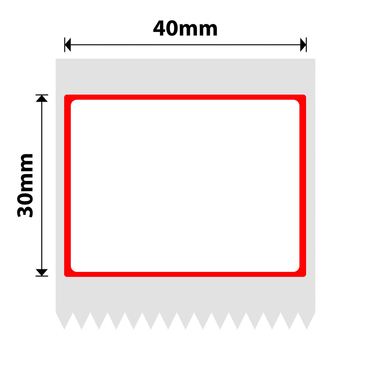 NIIMBOT - B Range - 40x30mm - Red Frame - 230 Labels
