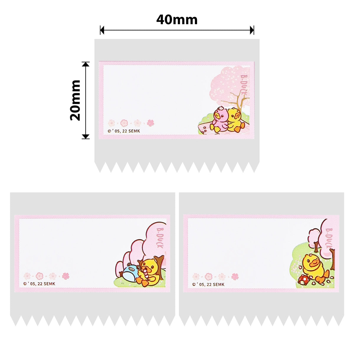 NIIMBOT - B Range - 40x20mm - Duck & Cherry Blossom - 320 Labels