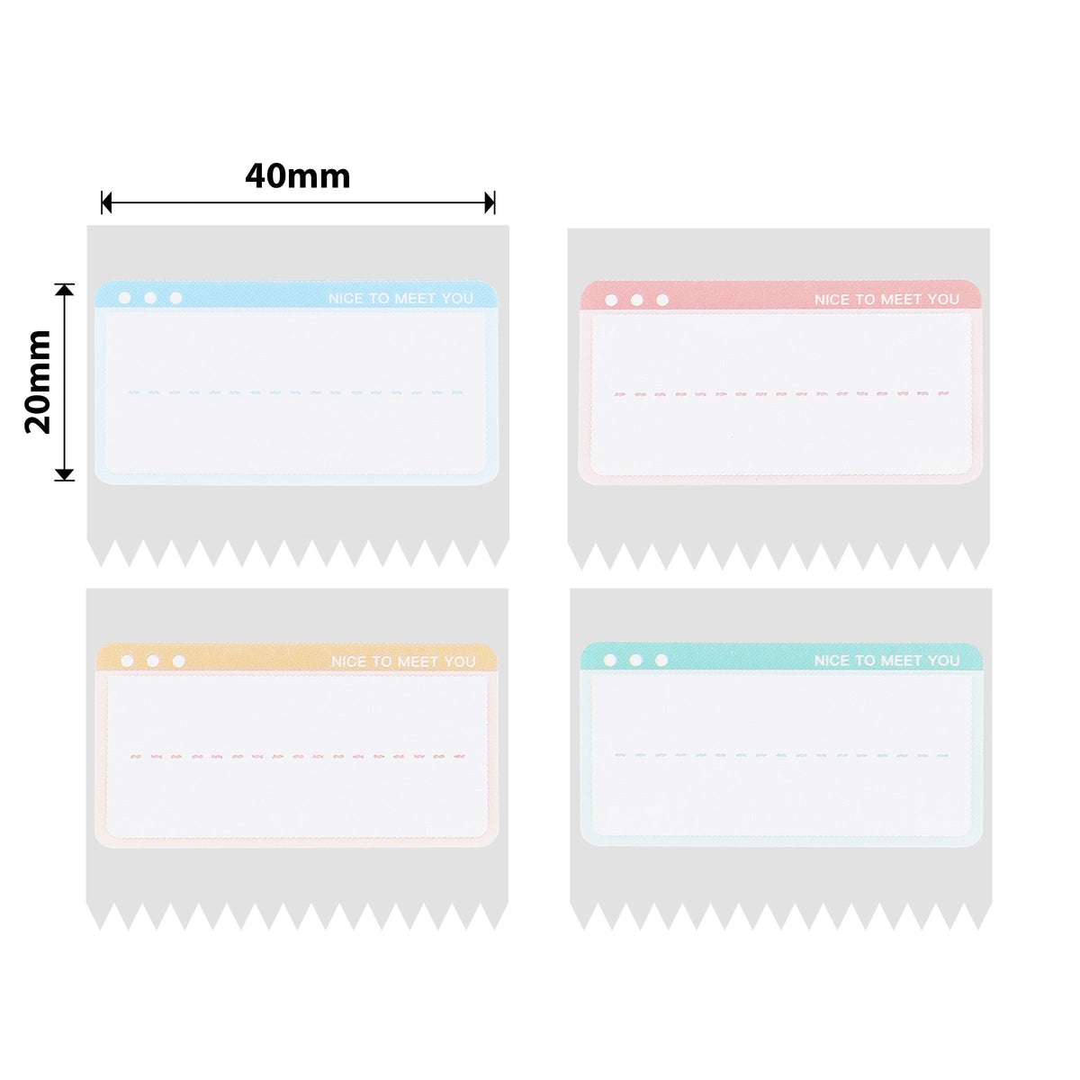 NIIMBOT - B Range - 40x20mm - Nice To Meet You - 320 Labels - CN