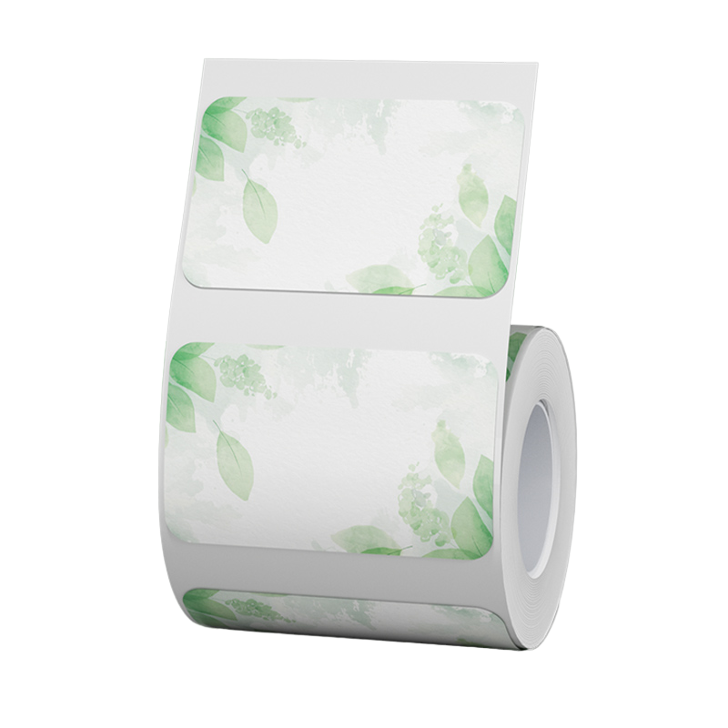 NB460 - Niimbot - B1 / B21 / B3S / B4 - 50x30mm - 230 Green Leaf Labels