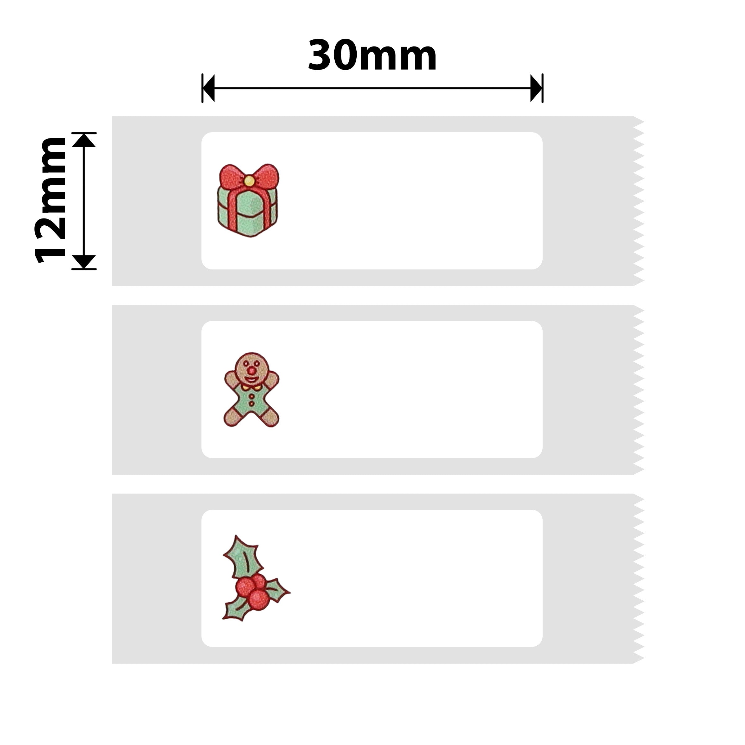 NB505 - NIIMBOT - D11 / D101 / D110 / H1S - 12X30MM - 210 CHRISTMAS LABELS