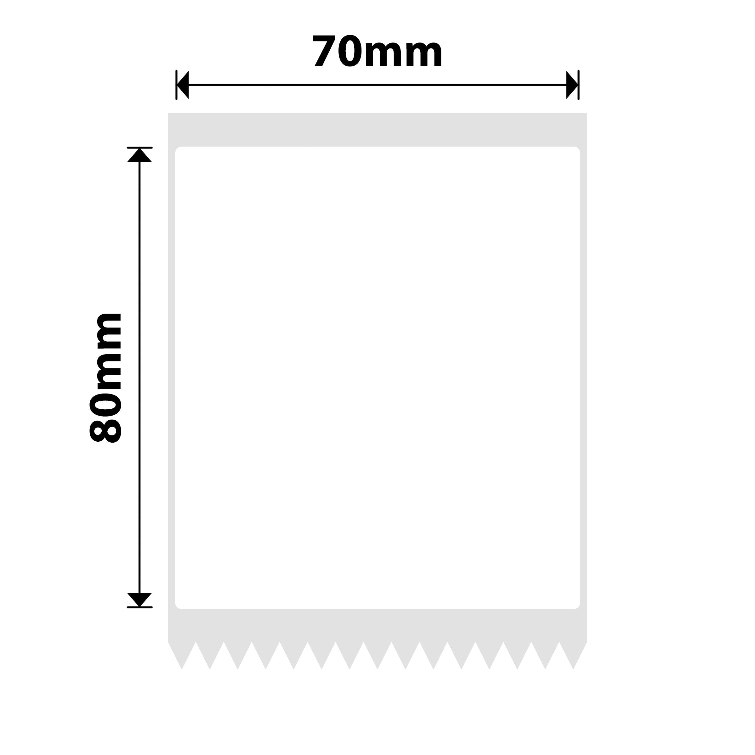 NB513 - NIIMBOT - SOLO B3S - T70X80MM - 95 ETICHETTE PER ROTOLO - BIANCO