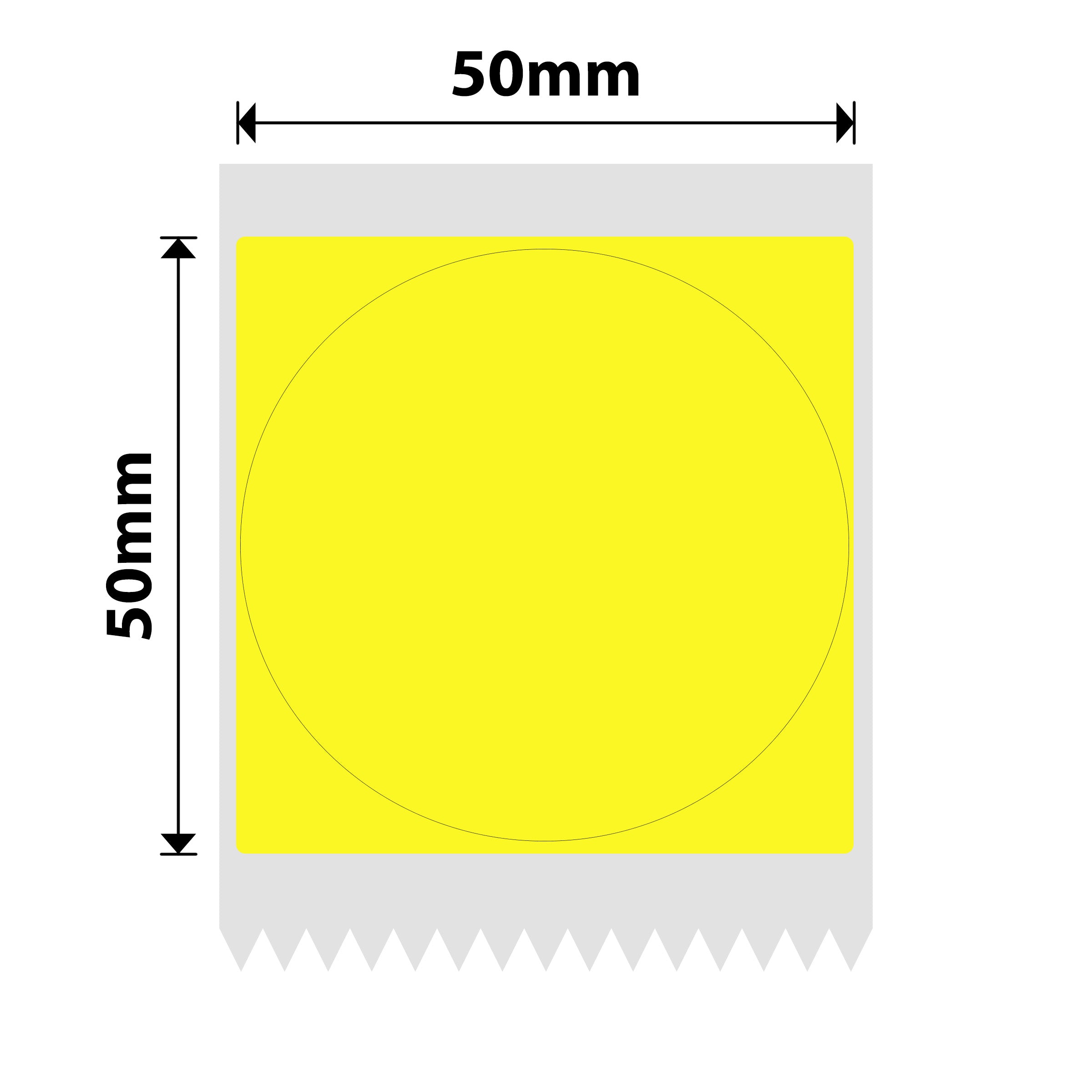 NB516 - NIIMBOT - B1 / B21 / B3S / B4 - 50X50MM - 150 YELLOW ROUND LABELS