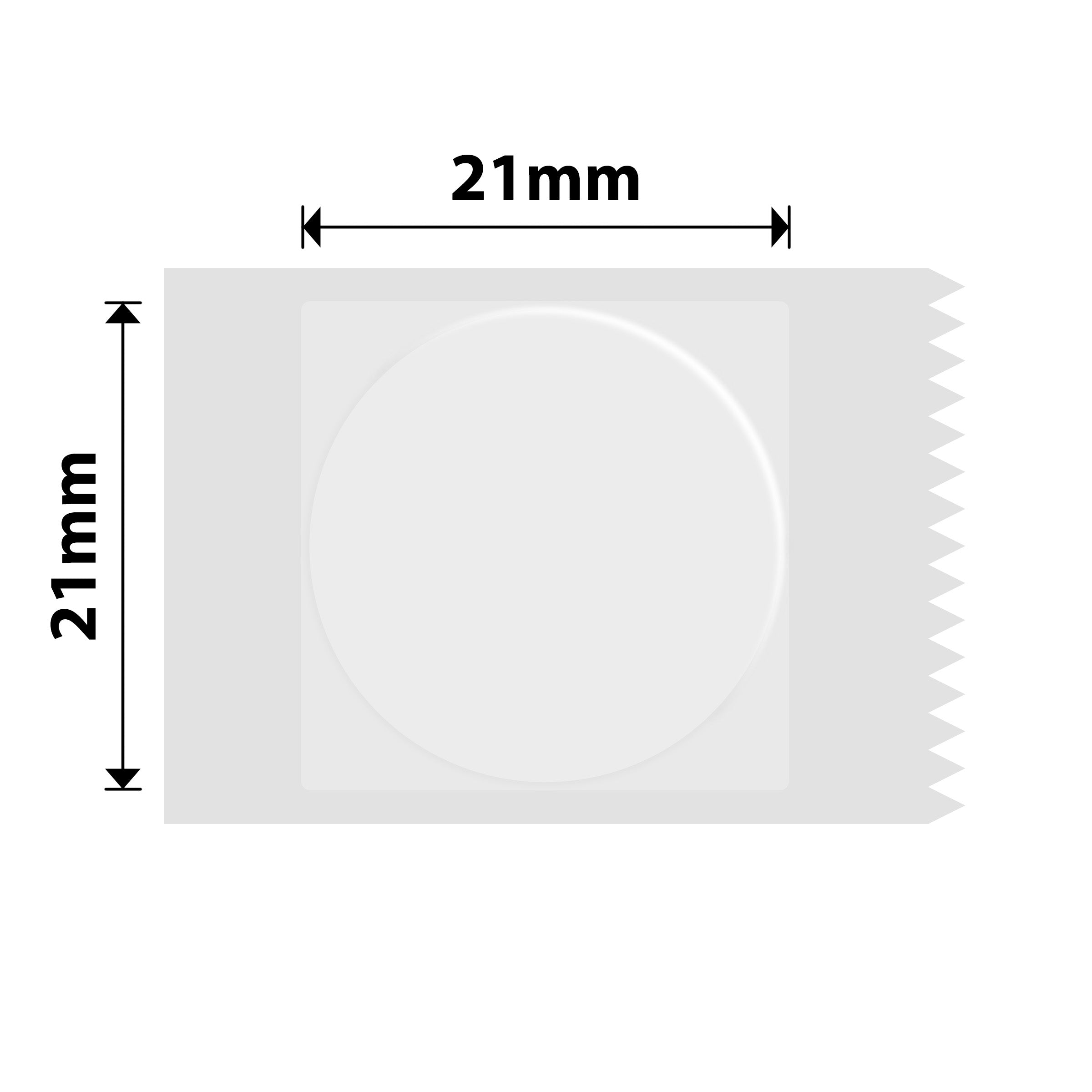 NB522 - NIIMBOT - B1 / B21 / B3S / B4 - T21X21MM - 305 ÉTIQUETTES PAR ROULEAU - RONDES - TRANSPARENTES