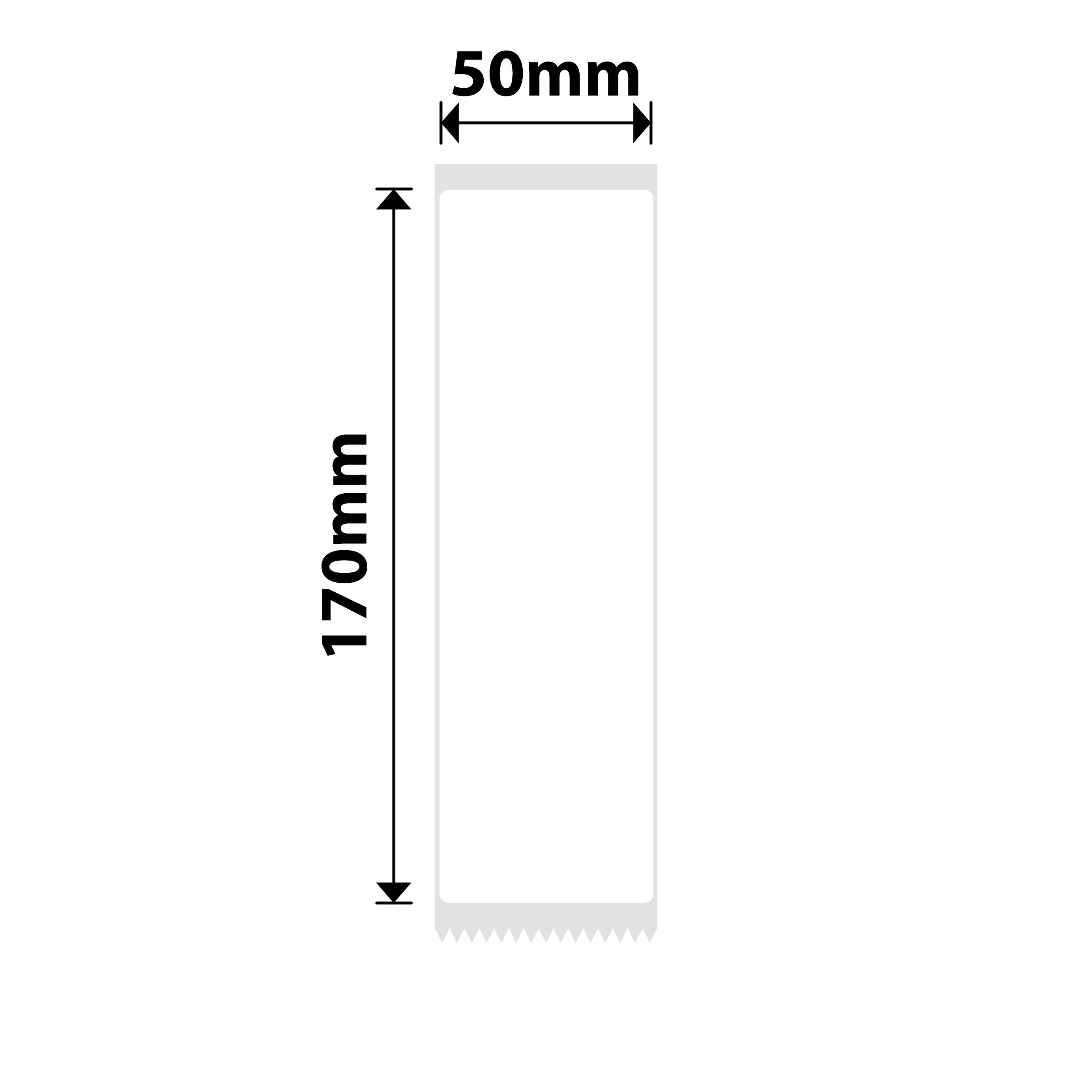 NB523 - NIIMBOT - B1 / B21 / B3S / B4 - 50 x 170 mm - 45 étiquettes par rouleau - Rectangulaires - Blanches