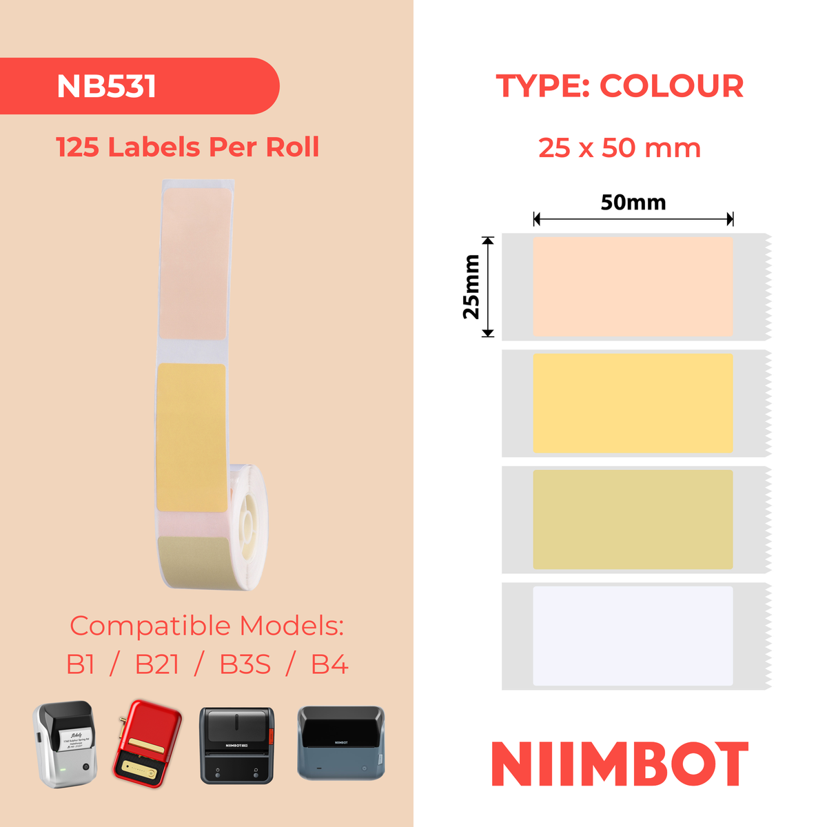 NIIMBOT - D101 Only - 25x50mm - Heal The Forest - 125 Labels