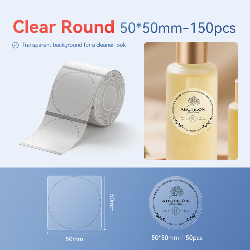 NB532 - NIIMBOT - B1 / B21 / B3S / B4 - 50X50MM - 150 TRANSPARENT LABELS