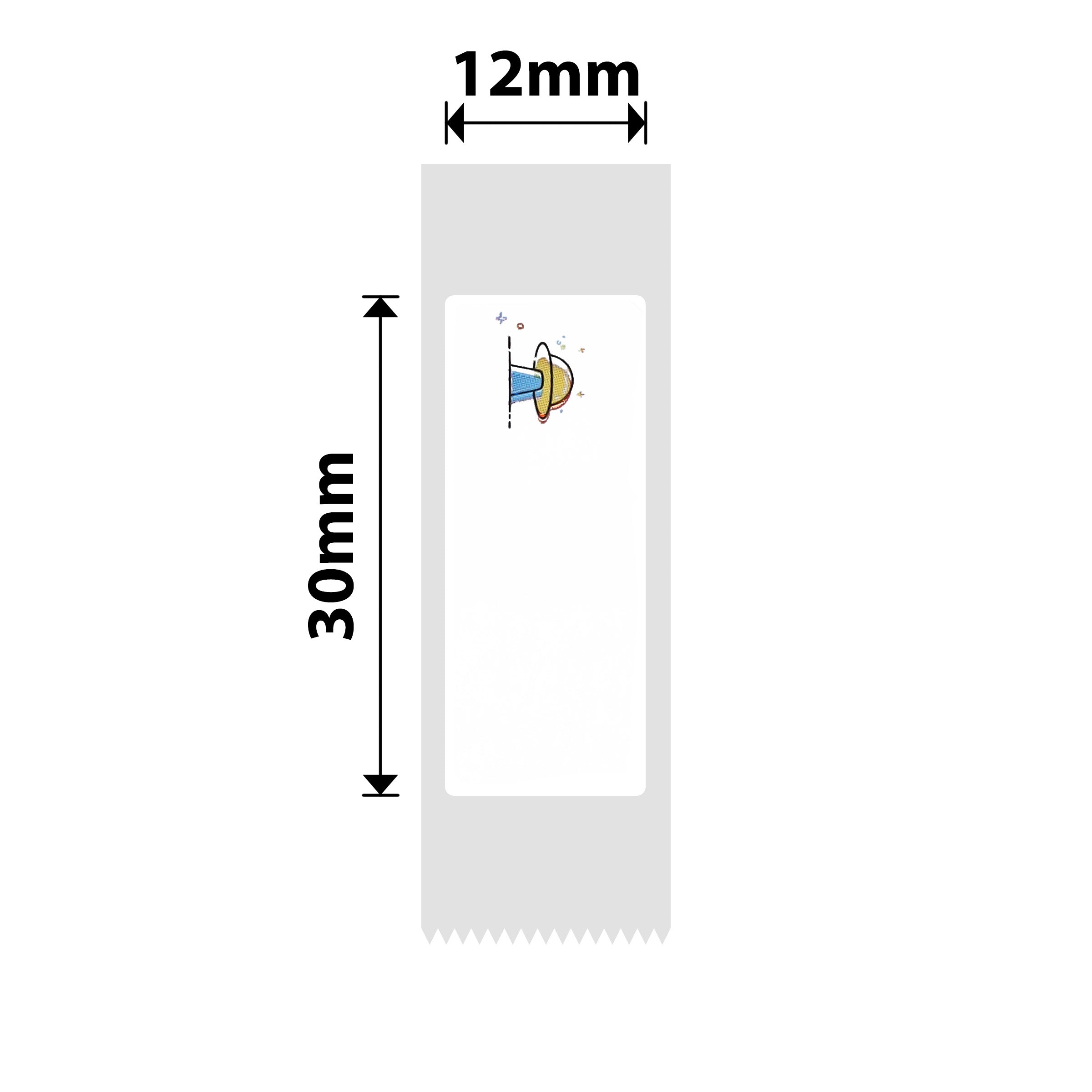 NB538 - NIIMBOT - D11 / D101 / D110 / H1S - T12X30MM - 210 ÉTIQUETTES PAR ROULEAU - VAISSEAU EXTRATERRESTRE