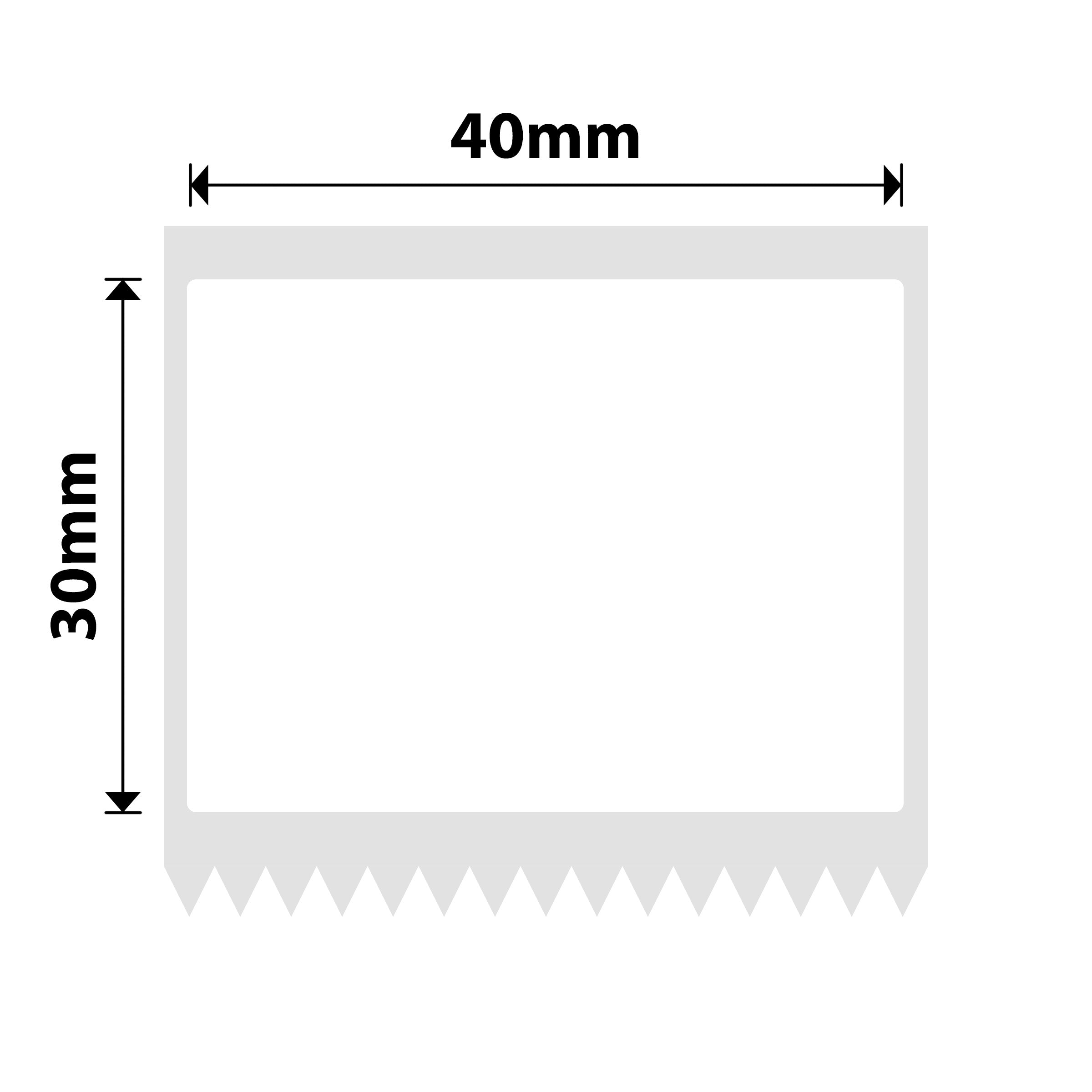 NB540 - NIIMBOT - K2 / K3 - T40X30MM - 900 ETICHETTE PER ROTOLO - BIANCO