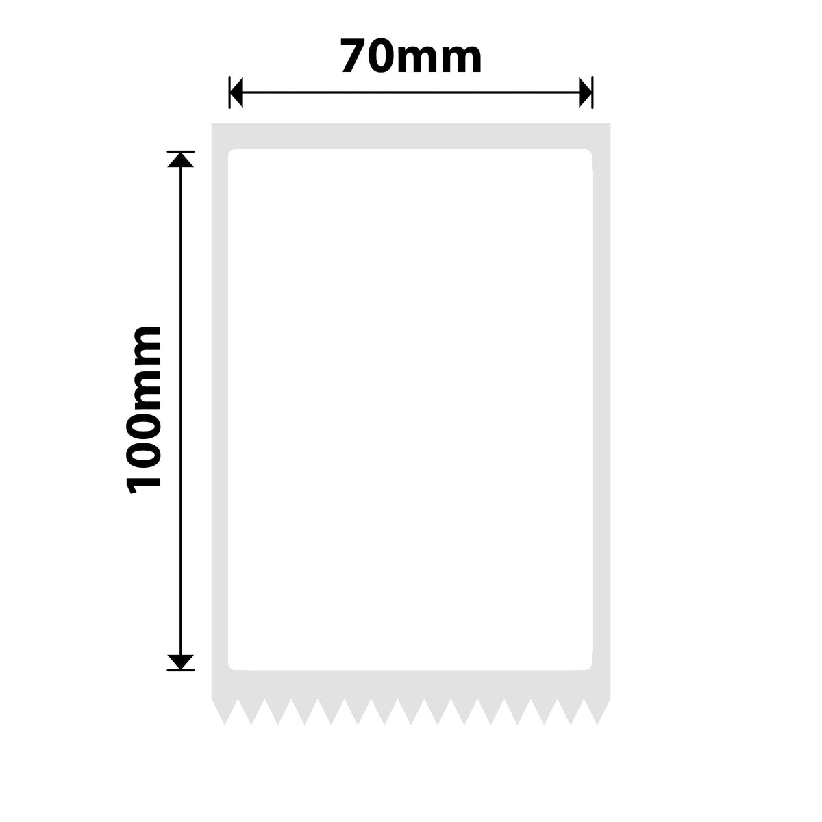 NB550 - NIIMBOT - K3 UNIQUEMENT - T70X100MM - 290 ÉTIQUETTES PAR ROULEAU - BLANCHES